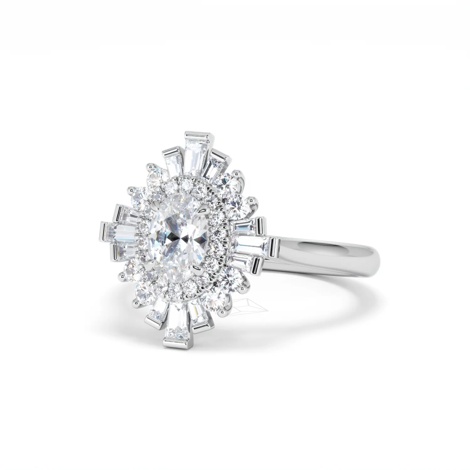 The Radiance Lab Diamond Ring 1.08ct H/SI Set in 9K White Gold - Image 85