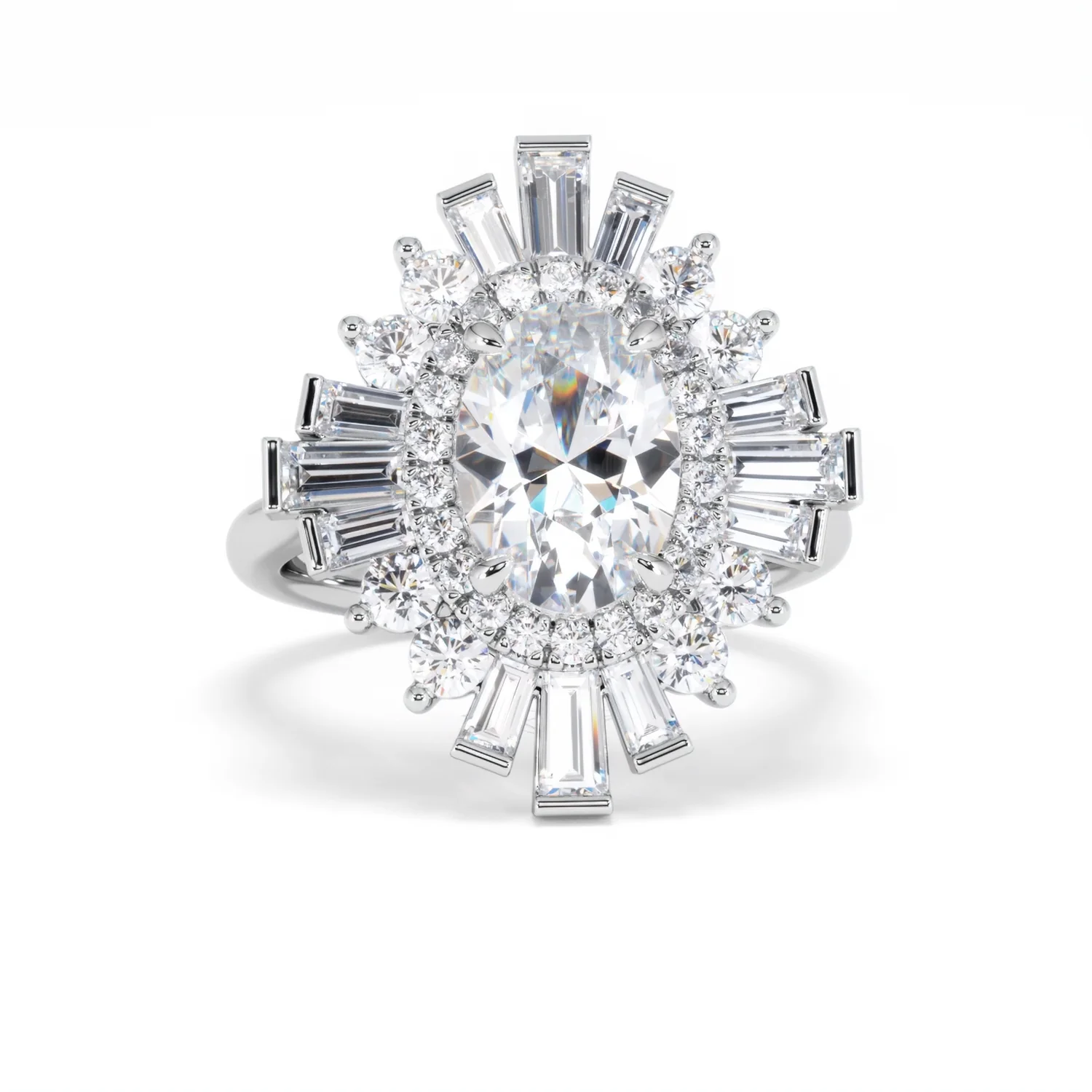 The Radiance Lab Diamond Ring 3.35ct H/SI Set in 18K White Gold - Image 11