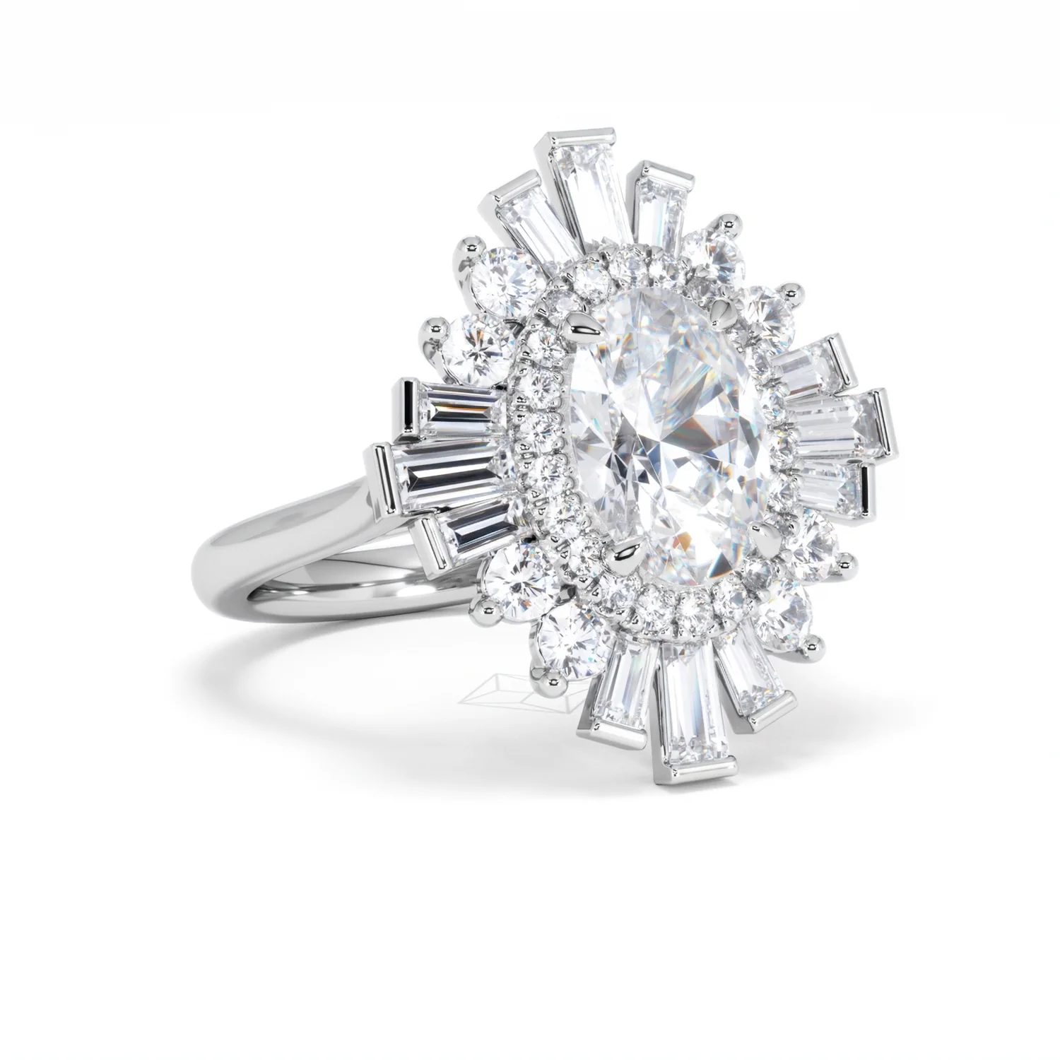 The Radiance Lab Diamond Ring 3.35ct H/SI Set in 18K White Gold - Image 16