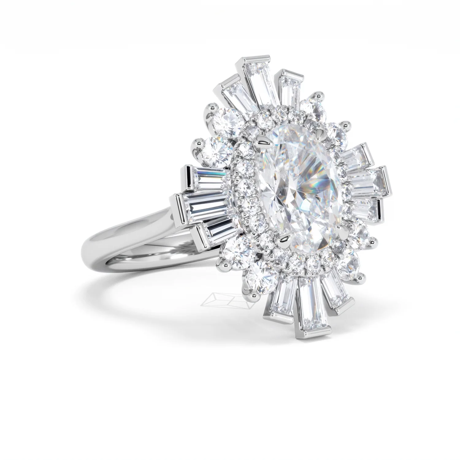 The Radiance Lab Diamond Ring 3.35ct H/SI Set in 18K White Gold - Image 17