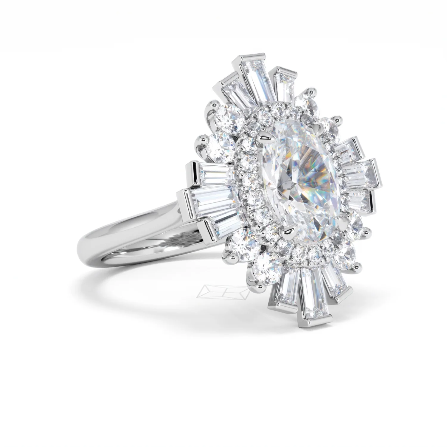 The Radiance Lab Diamond Ring 3.35ct H/SI Set in 18K White Gold - Image 18