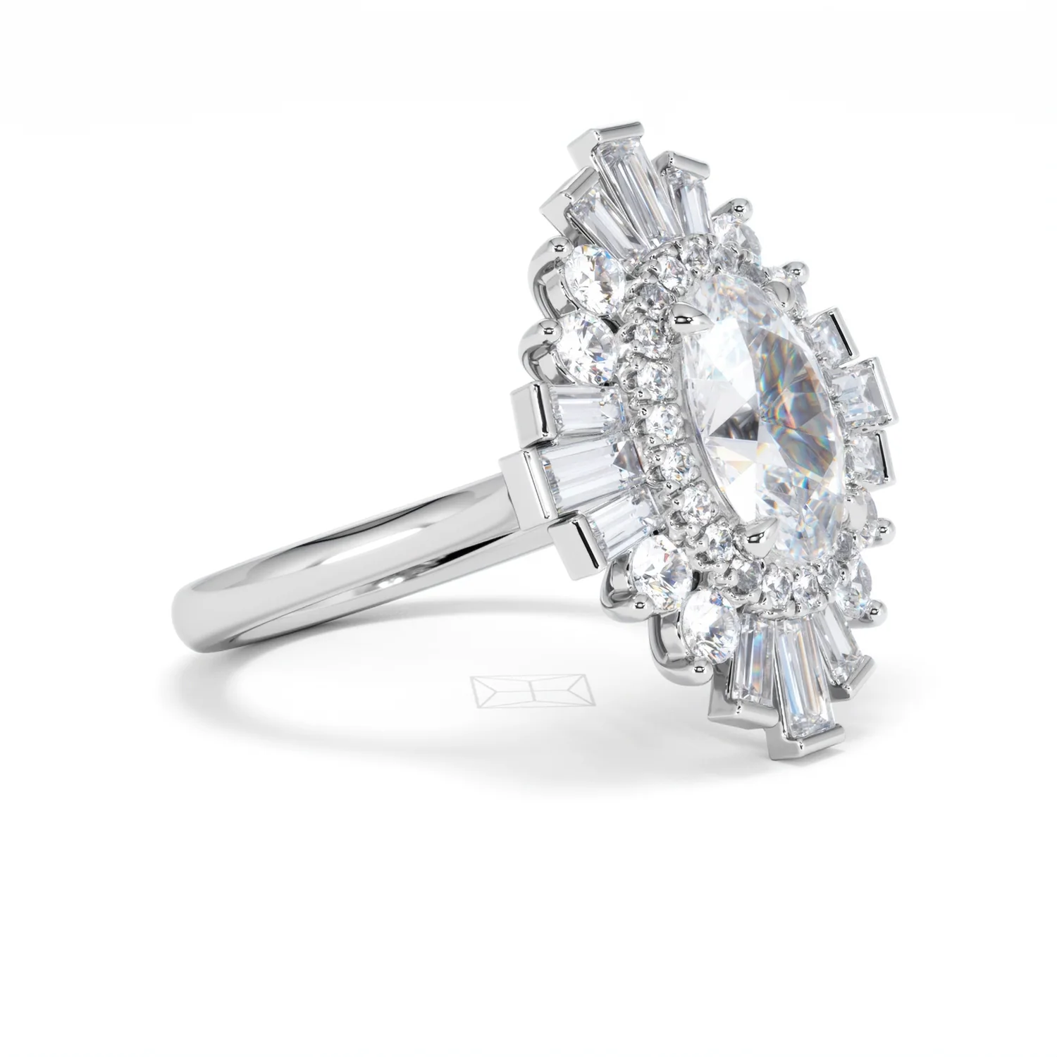 The Radiance Lab Diamond Ring 3.35ct H/SI Set in 18K White Gold - Image 21