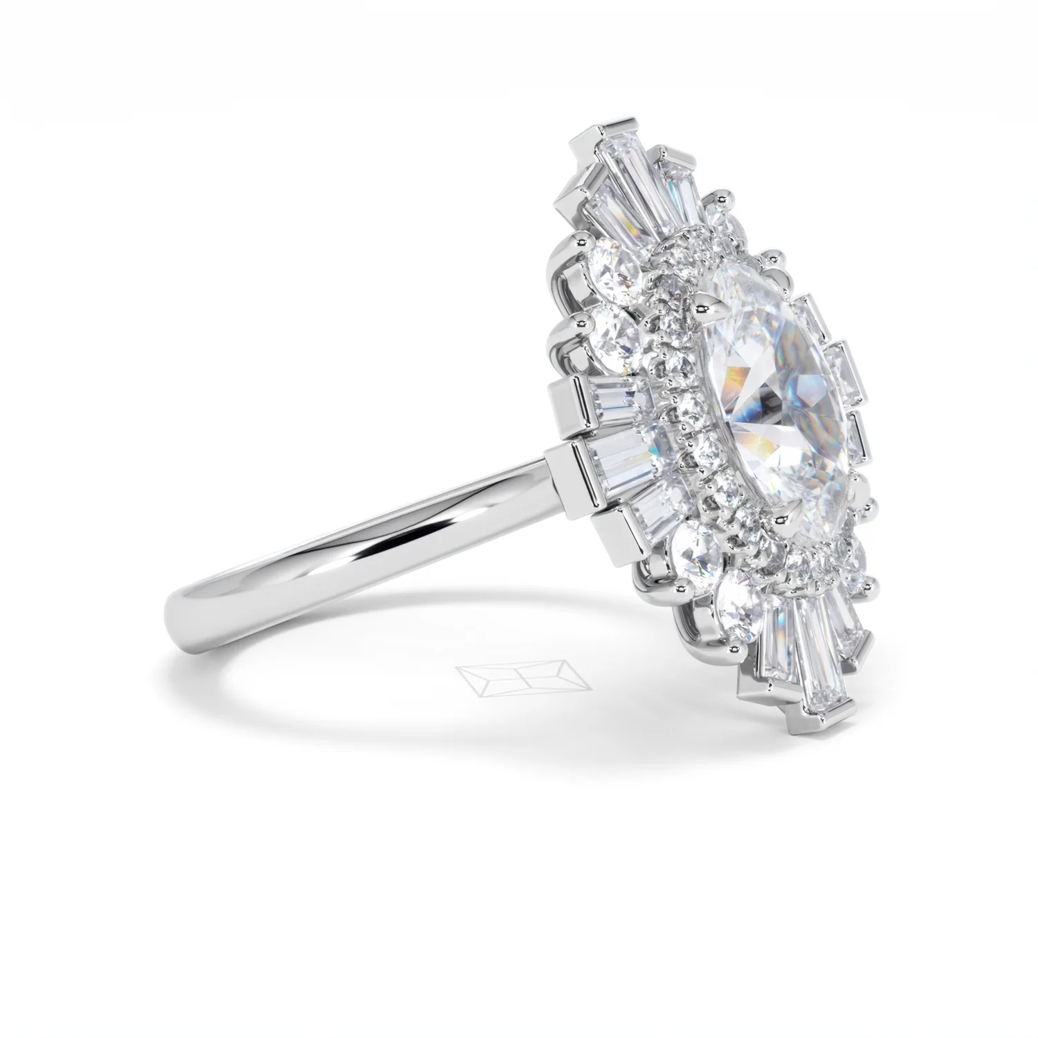 The Radiance Lab Diamond Ring 3.35ct H/SI Set in 18K White Gold - Image 23