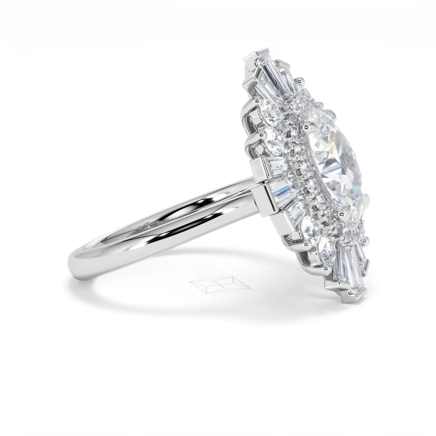 The Radiance Lab Diamond Ring 3.35ct H/SI Set in 18K White Gold - Image 25