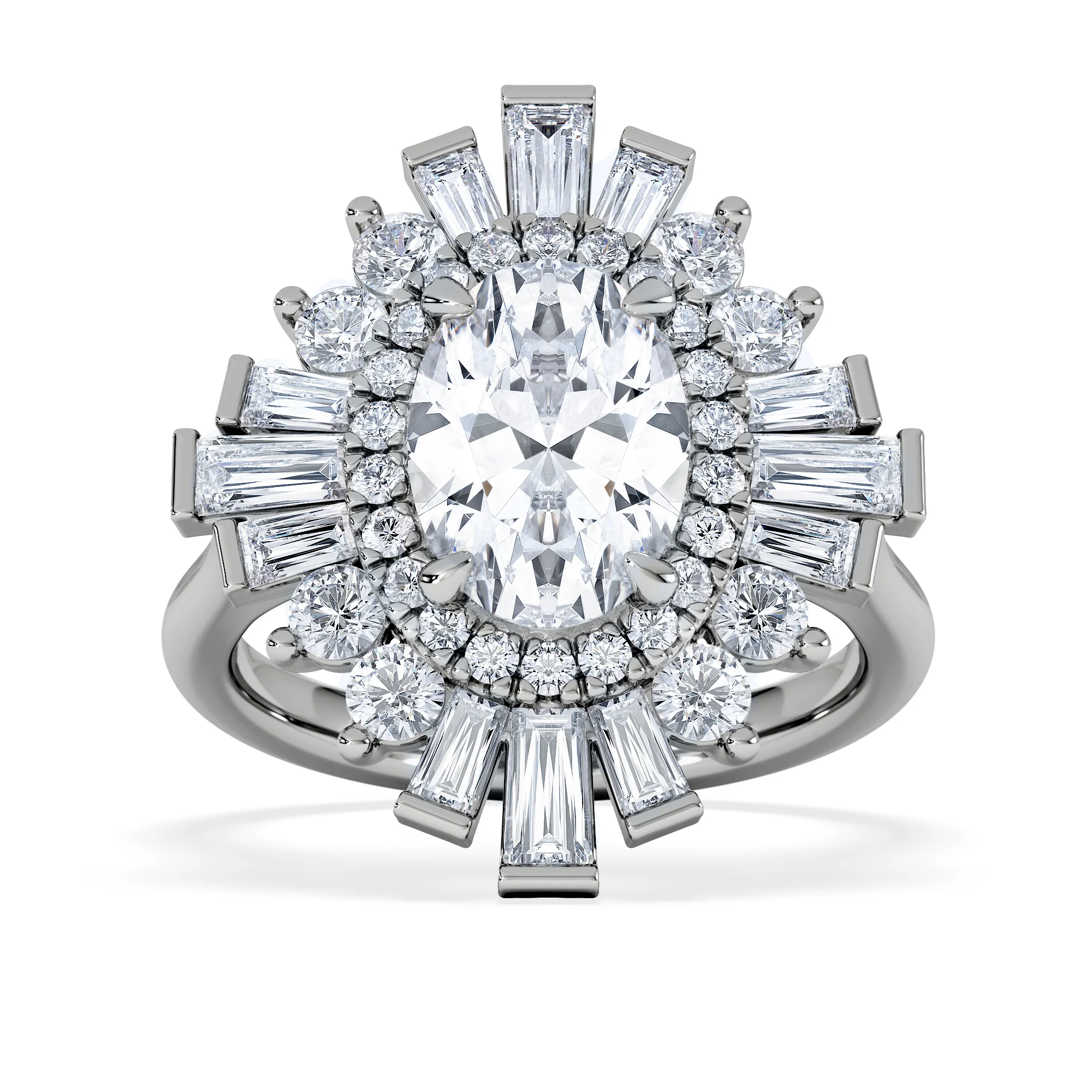The Radiance Lab Diamond Ring 3.35ct H/SI Set in 18K White Gold - Image 7