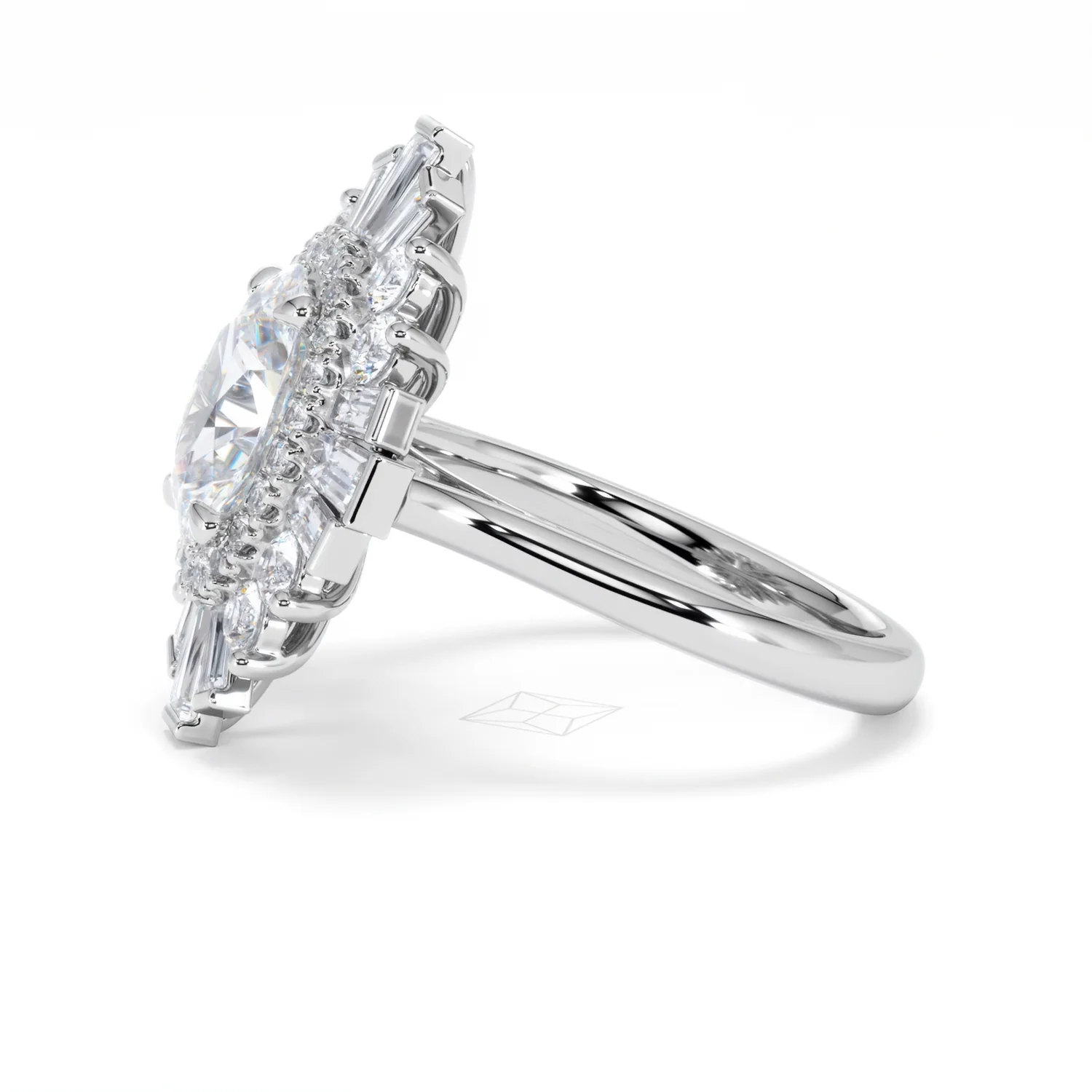 The Radiance Lab Diamond Ring 3.35ct H/SI Set in 18K White Gold - Image 73