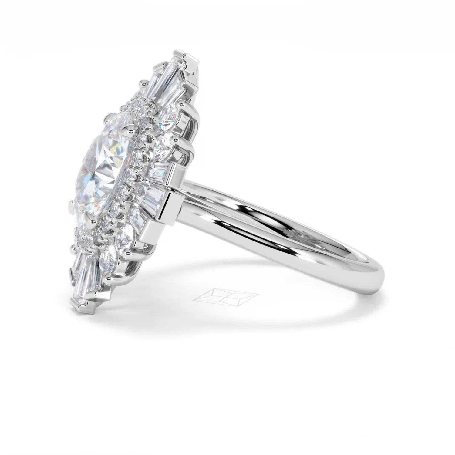 The Radiance Lab Diamond Ring 3.35ct H/SI Set in 18K White Gold - Image 74