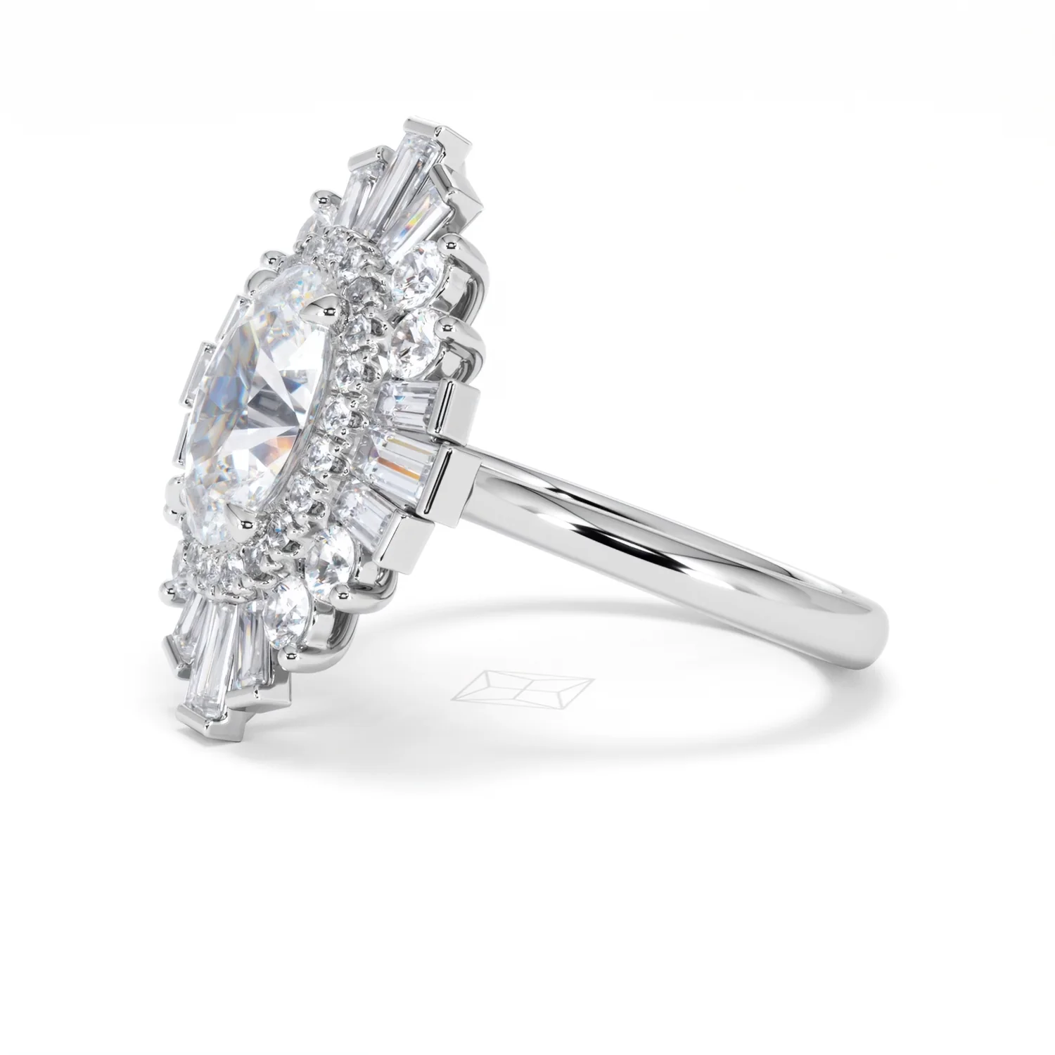 The Radiance Lab Diamond Ring 3.35ct H/SI Set in 18K White Gold - Image 76