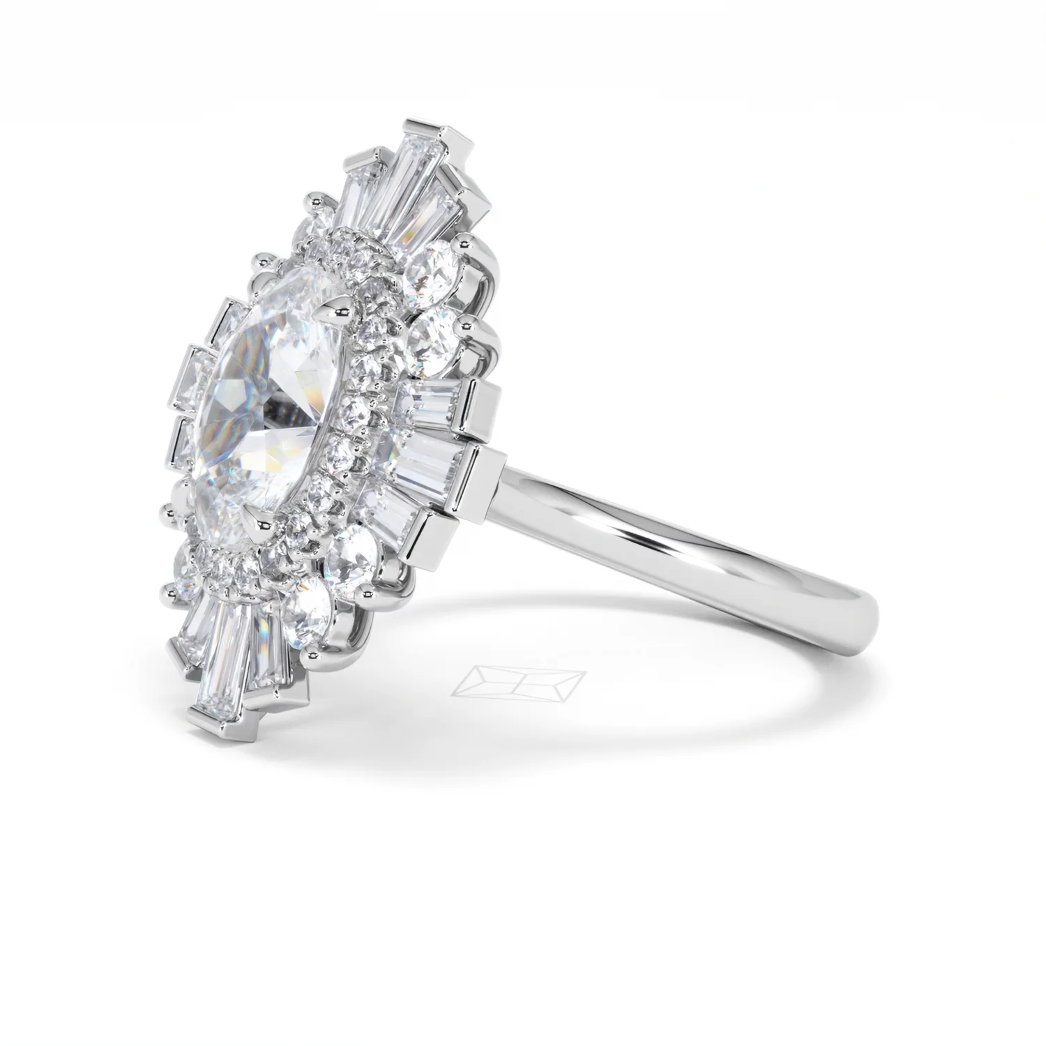The Radiance Lab Diamond Ring 3.35ct H/SI Set in 18K White Gold - Image 77