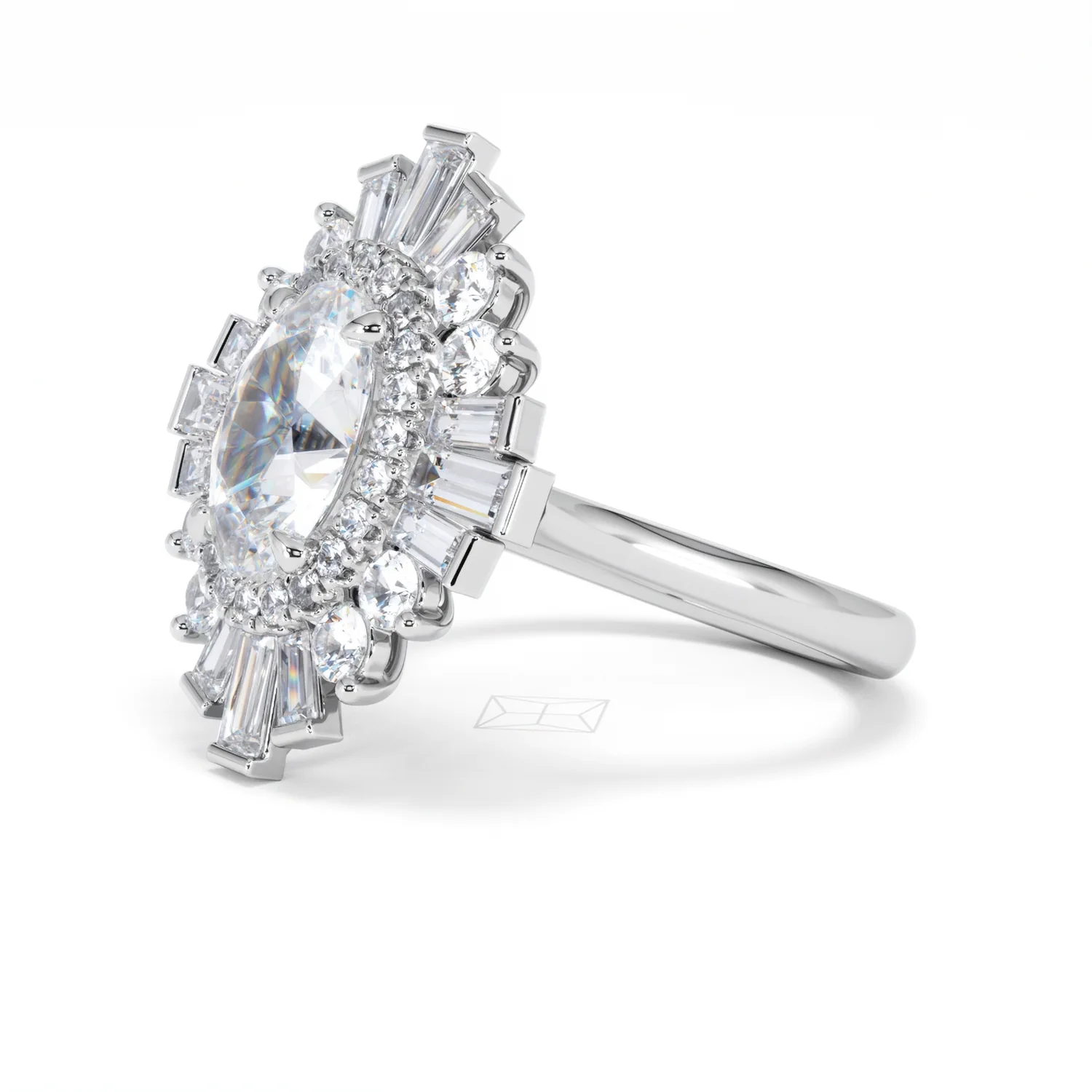 The Radiance Lab Diamond Ring 3.35ct H/SI Set in 18K White Gold - Image 78