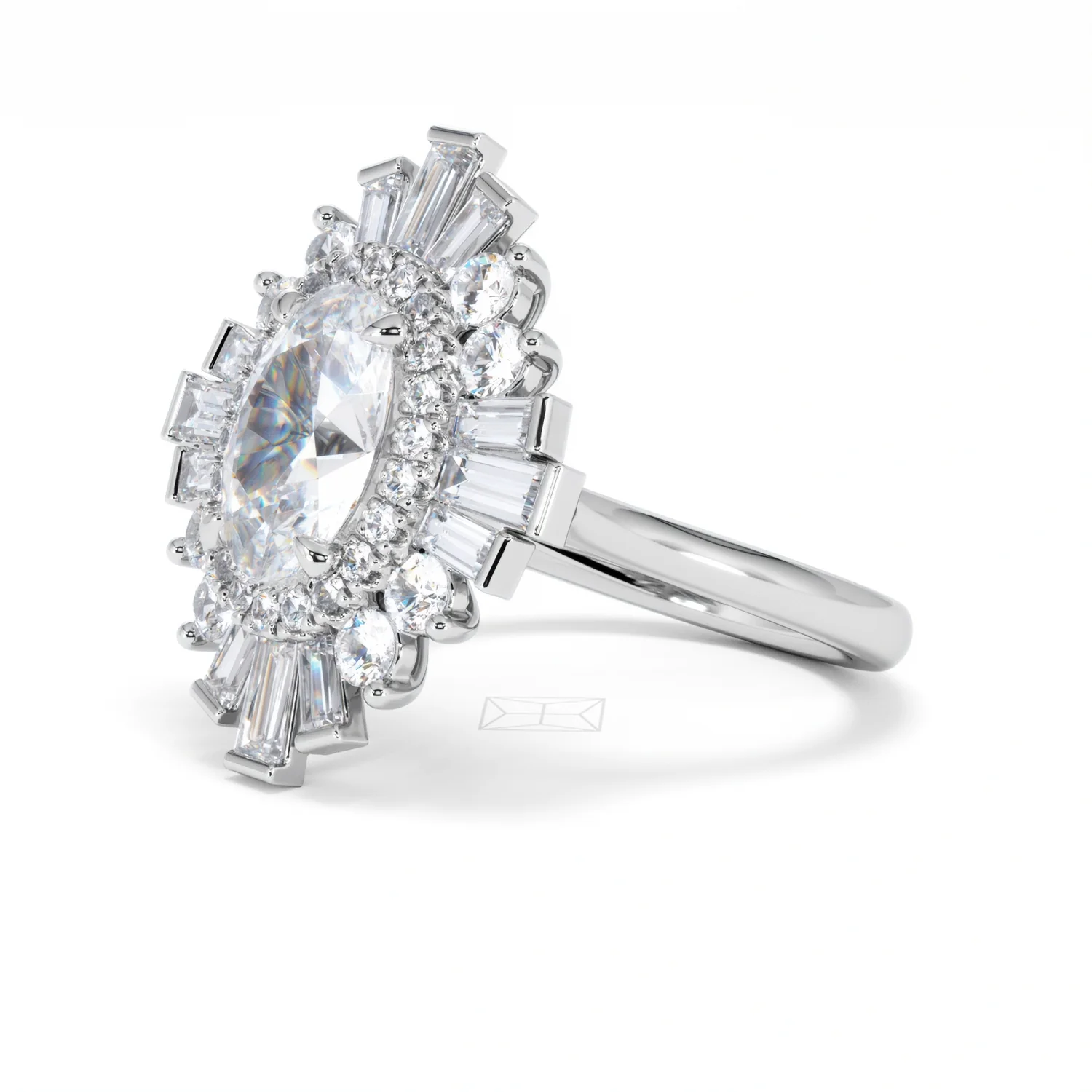 The Radiance Lab Diamond Ring 3.35ct H/SI Set in 18K White Gold - Image 79