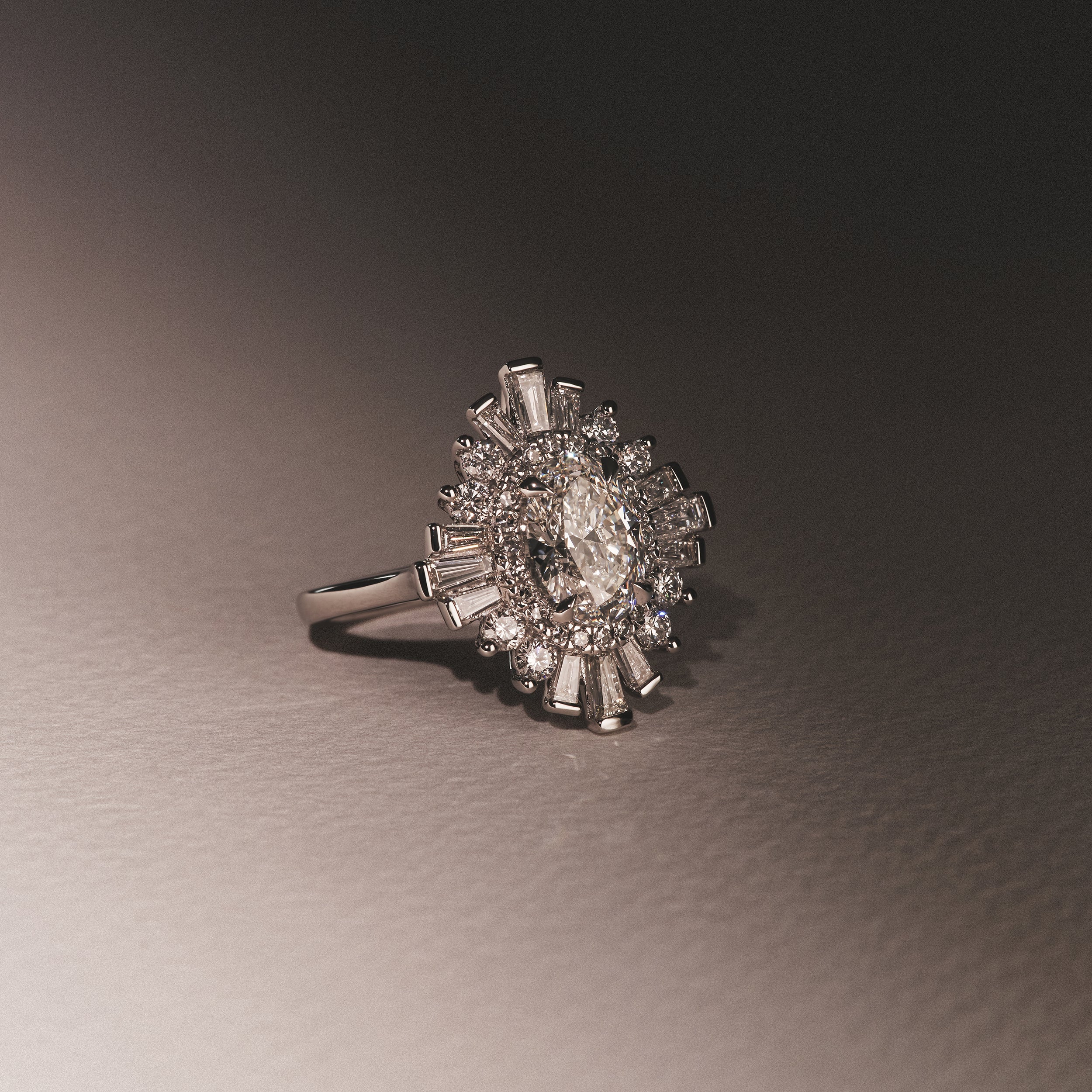 The Radiance Lab Diamond Ring 3.35ct H/SI Set in 18K White Gold - Image 8