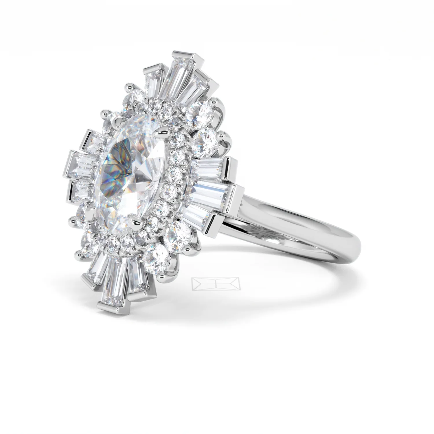 The Radiance Lab Diamond Ring 3.35ct H/SI Set in 18K White Gold - Image 80