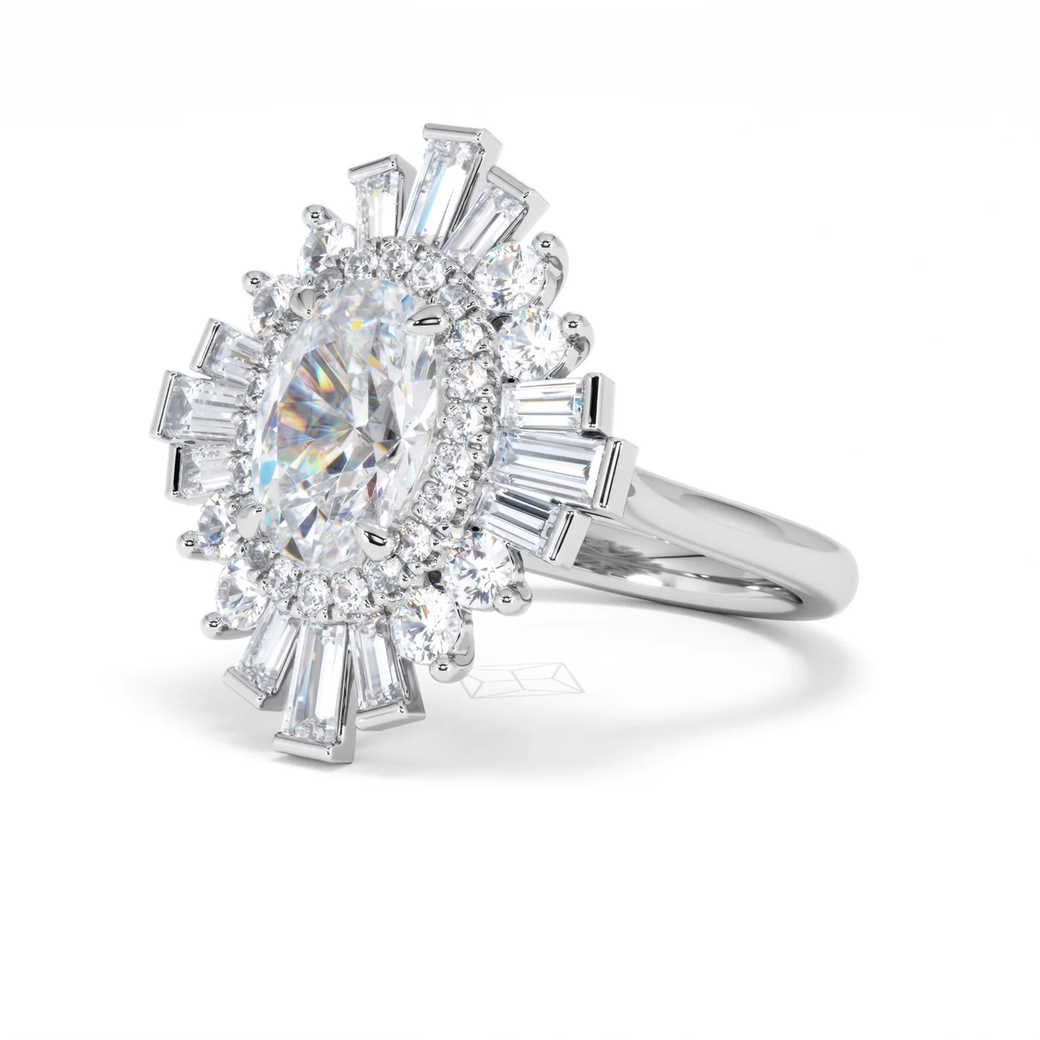 The Radiance Lab Diamond Ring 3.35ct H/SI Set in 18K White Gold - Image 82