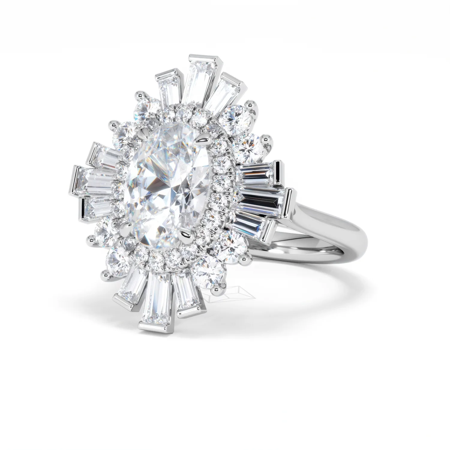 The Radiance Lab Diamond Ring 3.35ct H/SI Set in 18K White Gold - Image 84