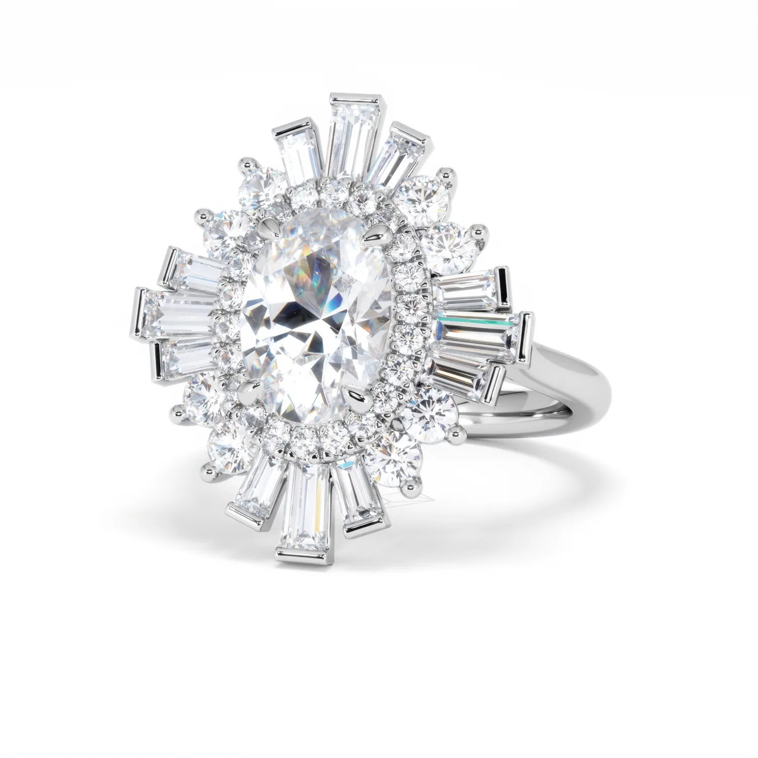 The Radiance Lab Diamond Ring 3.35ct H/SI Set in 18K White Gold - Image 86