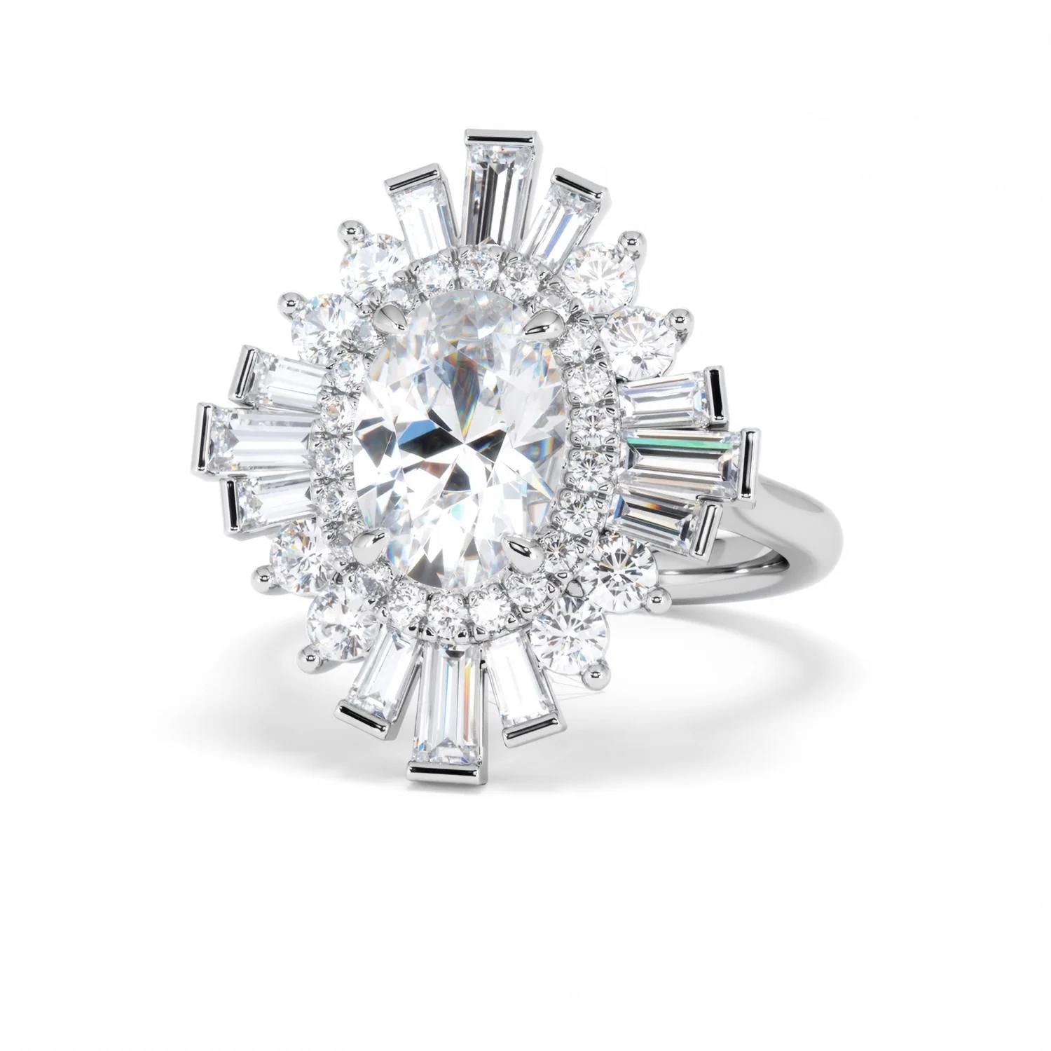 The Radiance Lab Diamond Ring 3.35ct H/SI Set in 18K White Gold - Image 87