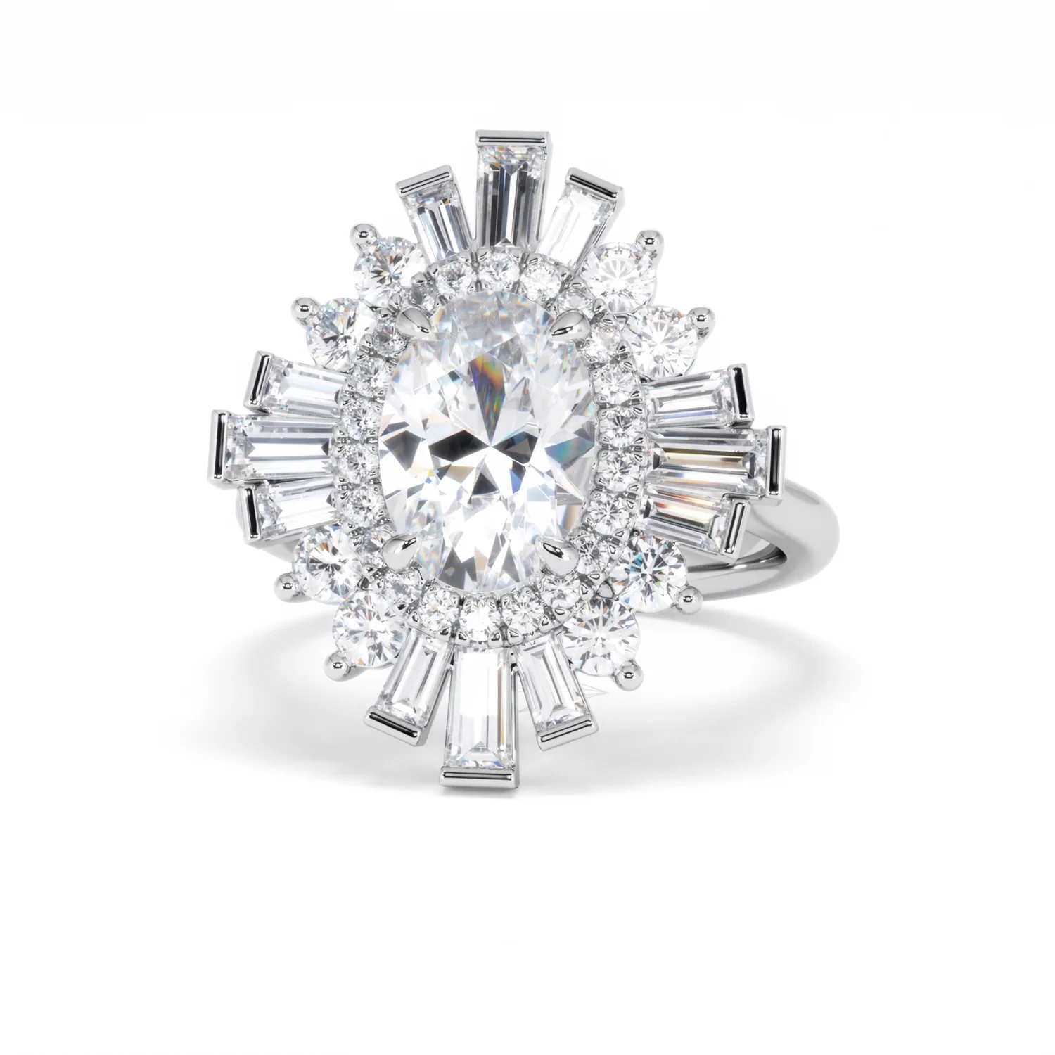 The Radiance Lab Diamond Ring 3.35ct H/SI Set in 18K White Gold - Image 88