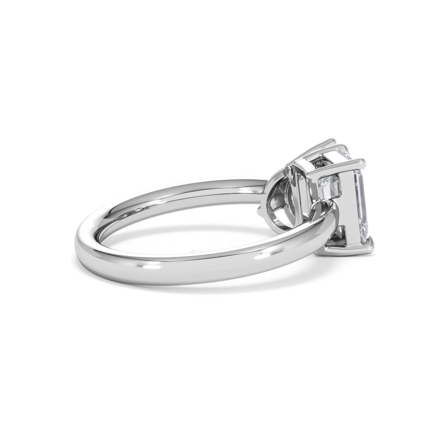 Toi Et Moi 1.50ct Emerald Cut Lab Diamond and 1.50ct Pear Lab Ruby Engagement Ring in Platinum - Image 35