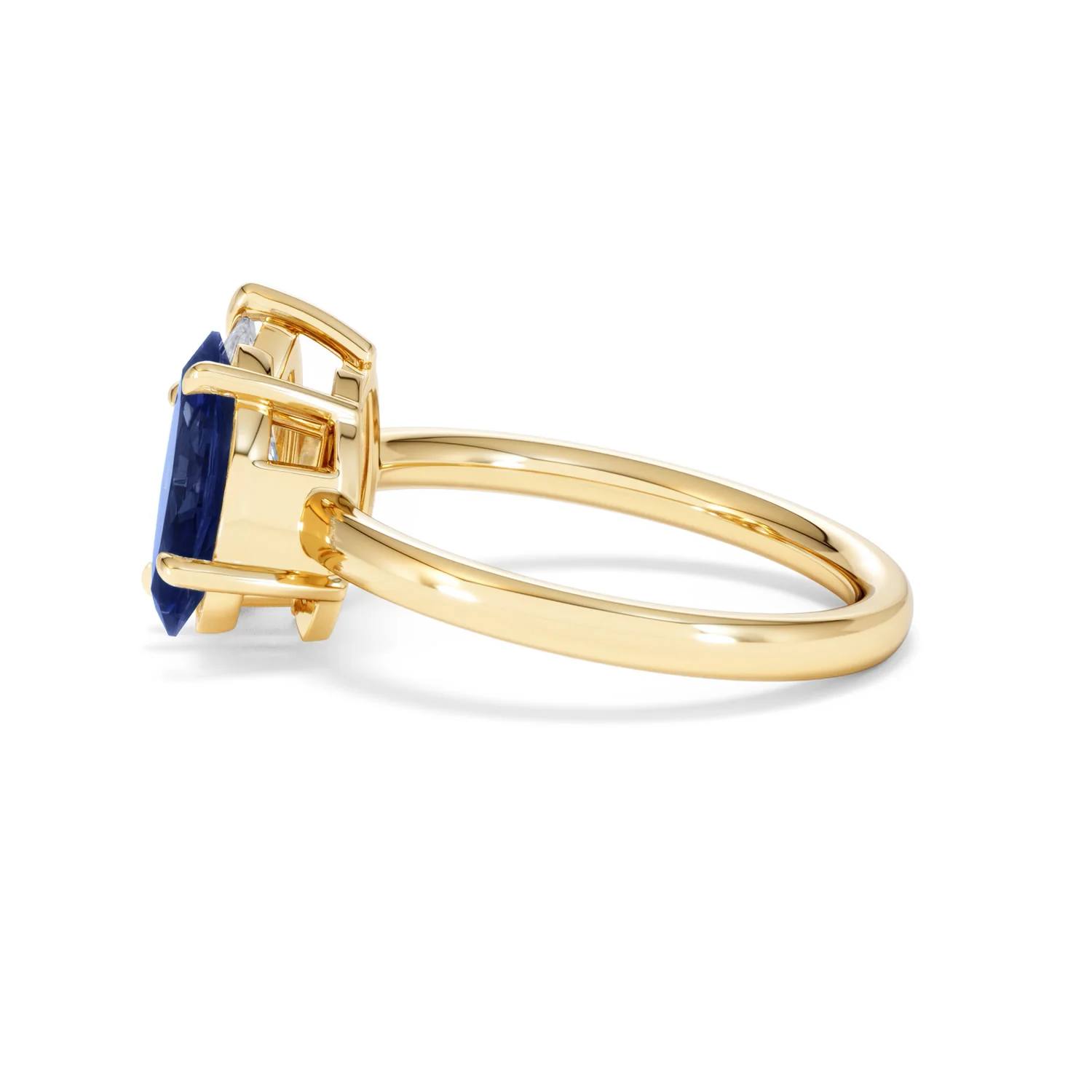 Toi Et Moi 1.50ct Pear Lab Diamond and 1.50ct Marquise Lab Sapphire Engagement Ring in 18K Yellow Gold - Image 68
