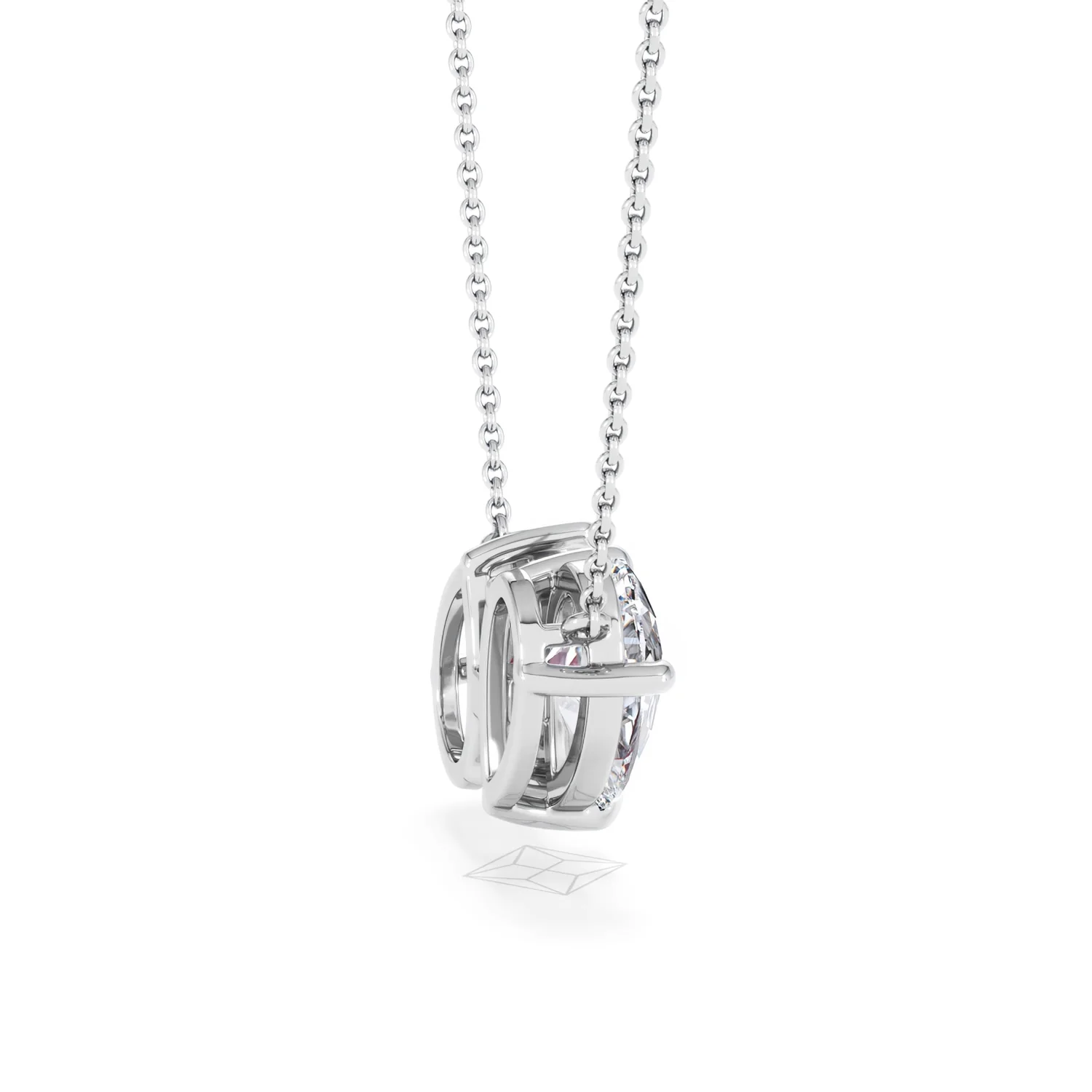 Toi Et Moi 1.50ct Pear Lab Diamond and 2.50ct Pear Lab Ruby Necklace in 18K White Gold - Image 32
