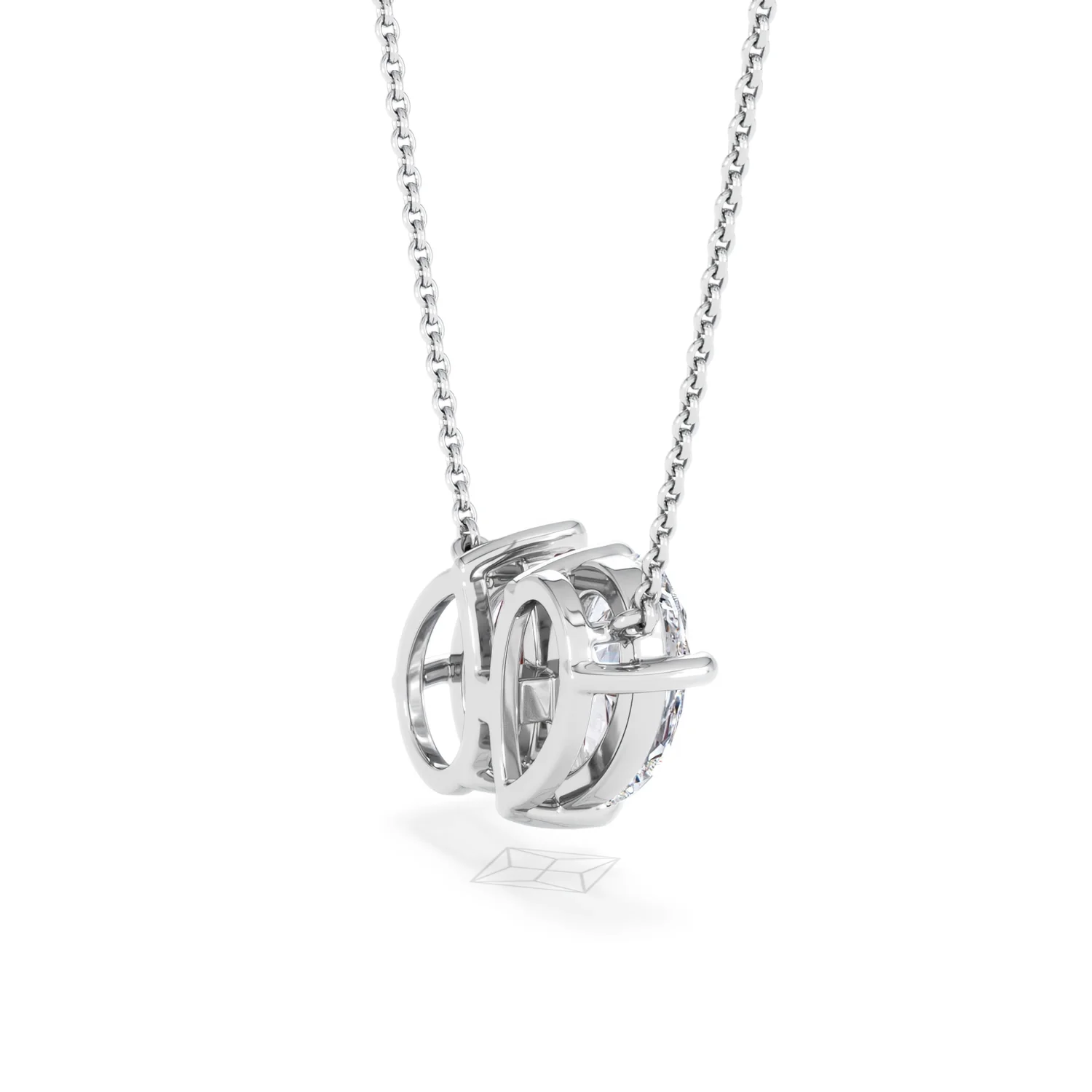 Toi Et Moi 1.50ct Pear Lab Diamond and 2.50ct Pear Lab Ruby Necklace in 18K White Gold - Image 35