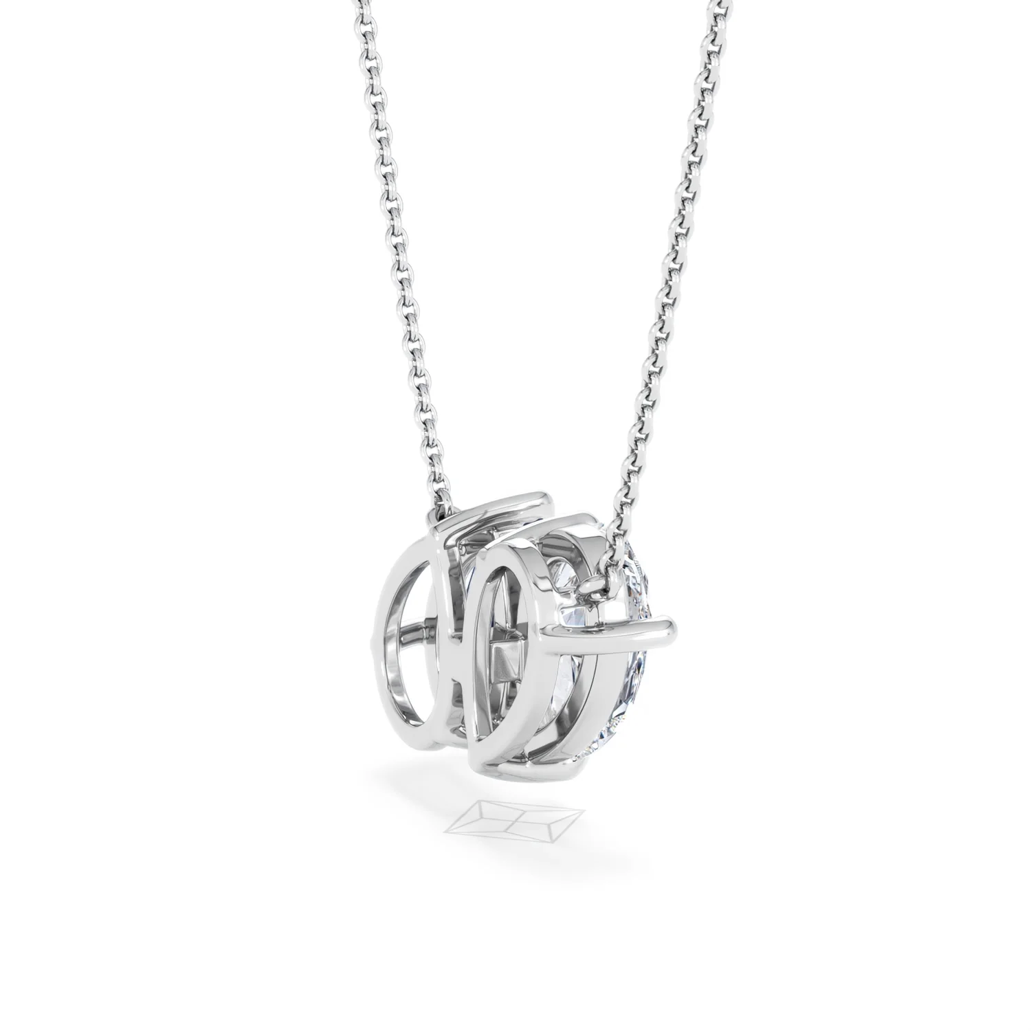 Toi Et Moi 1.50ct Pear Lab Diamond and 2.50ct Pear Lab Sapphire Necklace in 18K White Gold - Image 35