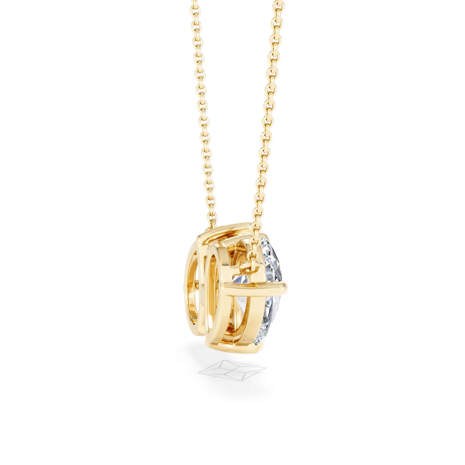 Toi Et Moi 1.50ct Pear Lab Diamond and 2.50ct Pear Lab Sapphire Necklace in 18K Yellow Gold - Image 32