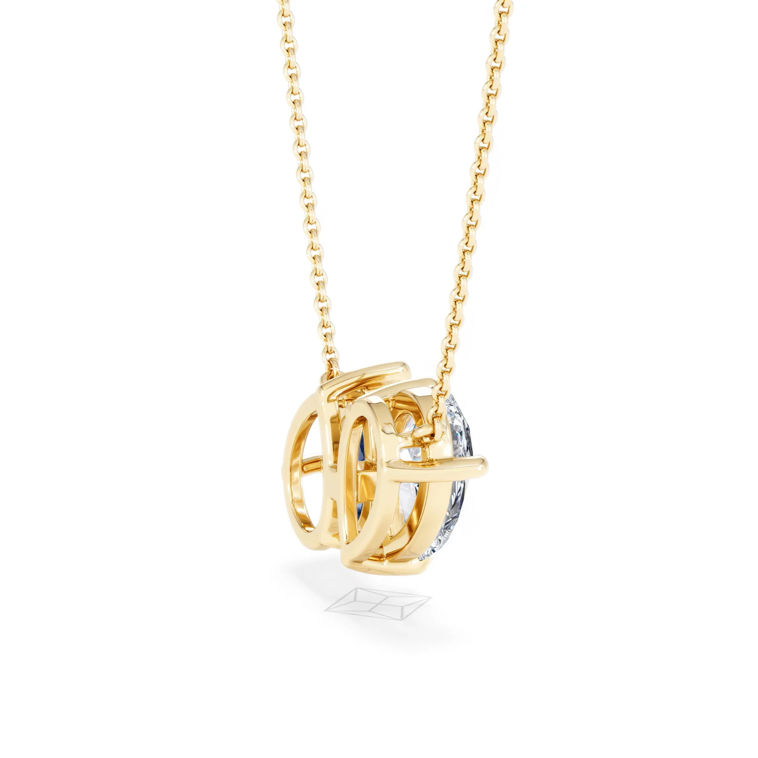 Toi Et Moi 1.50ct Pear Lab Diamond and 2.50ct Pear Lab Sapphire Necklace in 18K Yellow Gold - Image 34