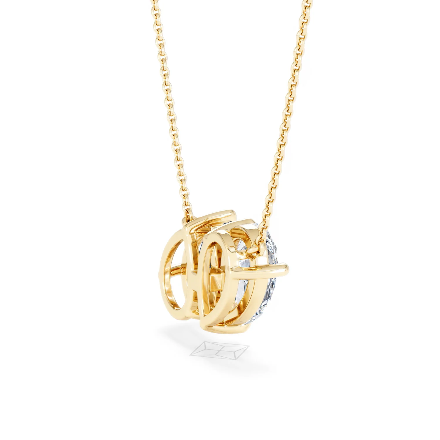 Toi Et Moi 1.50ct Pear Lab Diamond and 2.50ct Pear Lab Sapphire Necklace in 18K Yellow Gold - Image 35
