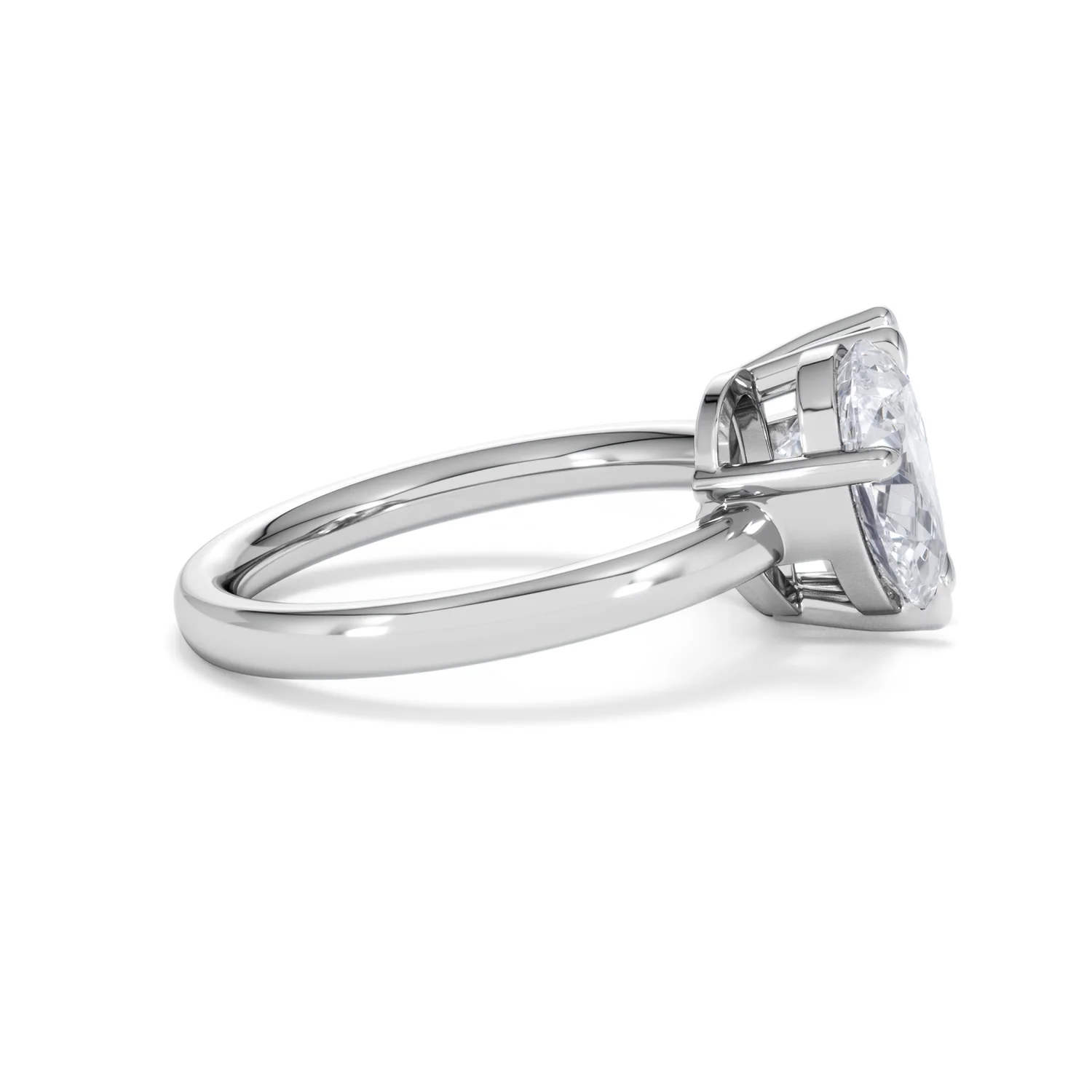 Toi Et Moi 1.50ct Pear Lab Diamond and 2.60ct Pear Lab Sapphire Engagement Ring in Platinum - Image 28