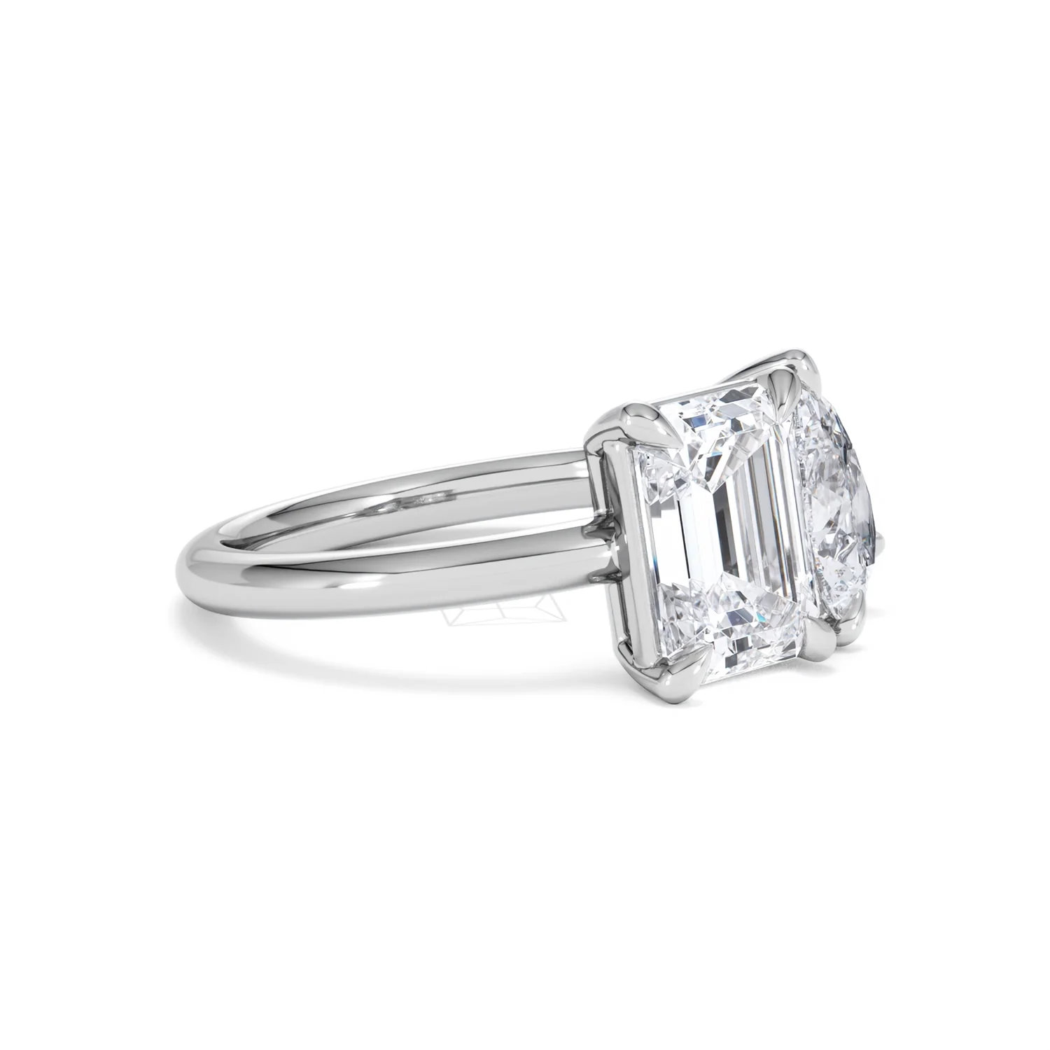 Toi Et Moi 3.00ct Emerald and Pear Cut Lab Diamond Engagement Ring in Platinum - Image 19