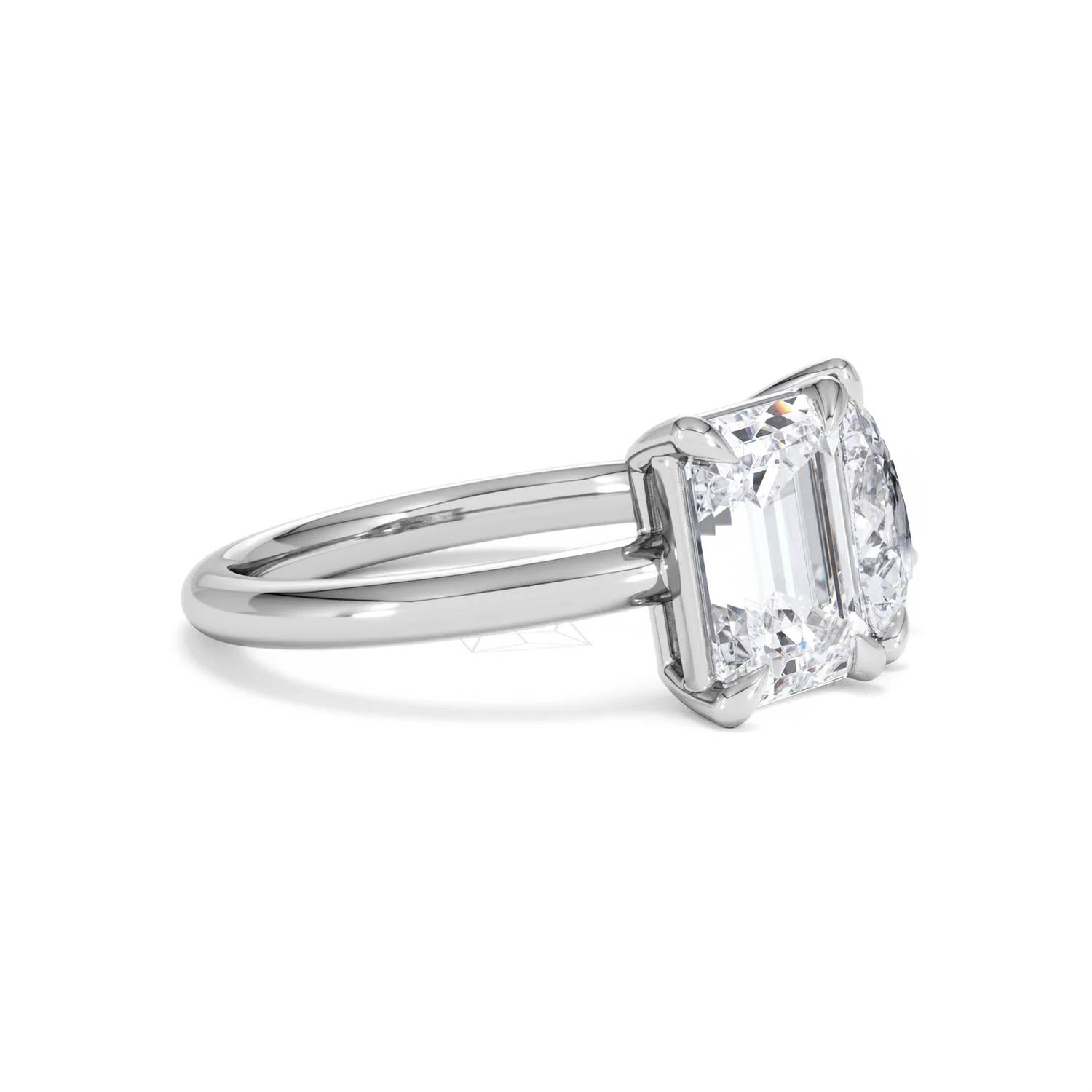 Toi Et Moi 3.00ct Emerald and Pear Cut Lab Diamond Engagement Ring in Platinum - Image 20