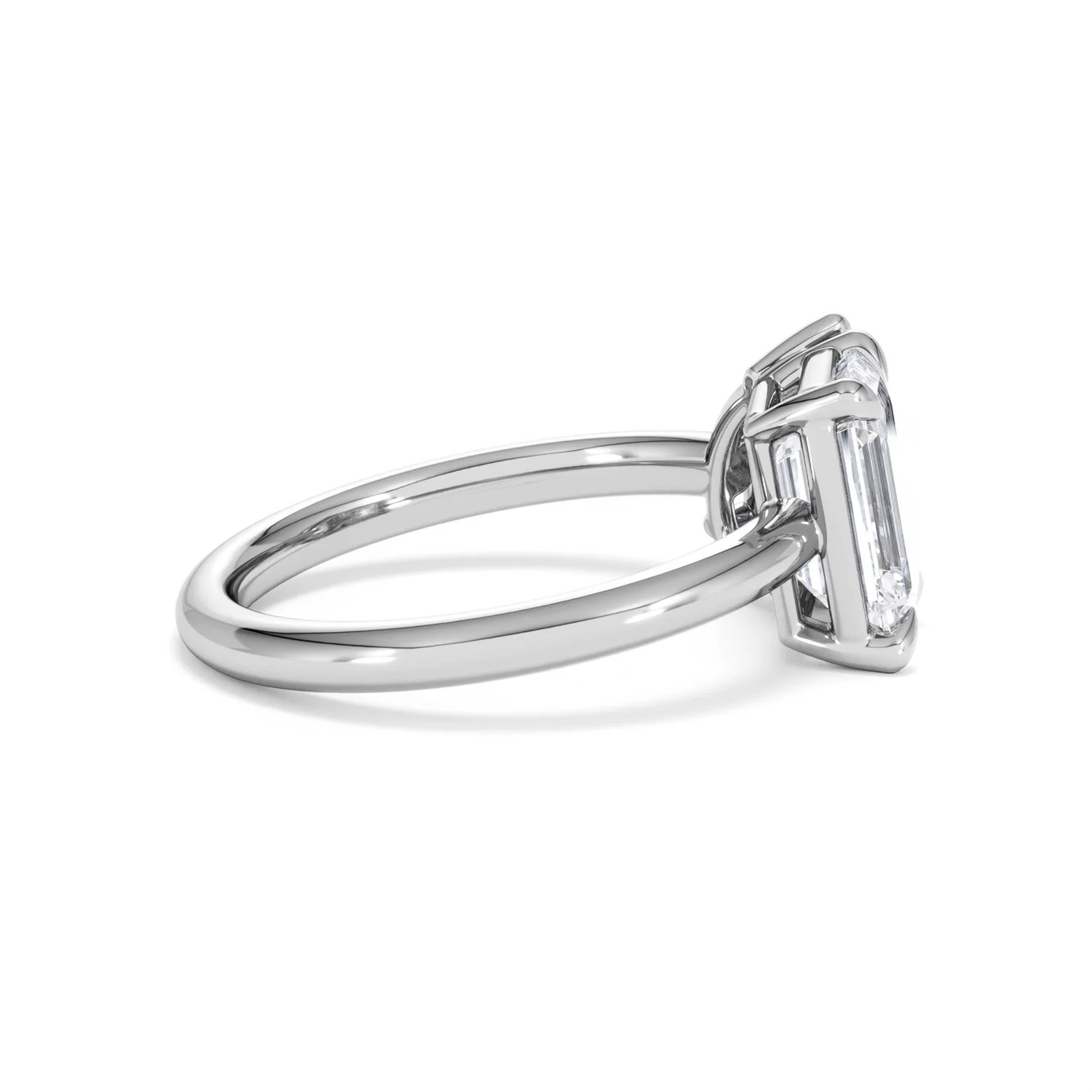 Toi Et Moi 3.00ct Emerald and Pear Cut Lab Diamond Engagement Ring in Platinum - Image 29