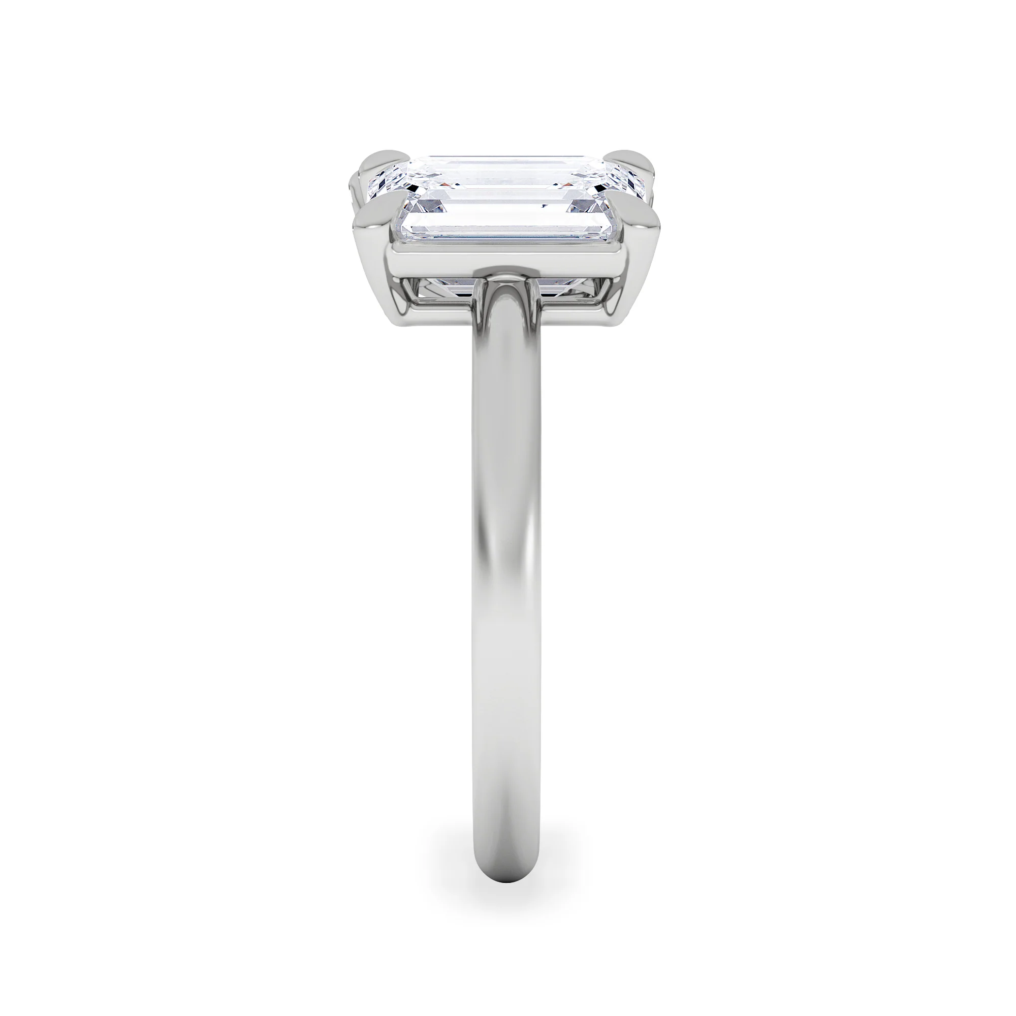 Toi Et Moi 3.00ct Emerald and Pear Cut Lab Diamond Engagement Ring in Platinum - Image 5