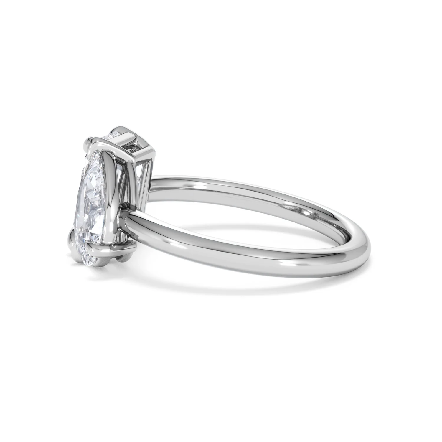 Toi Et Moi 3.00ct Emerald and Pear Cut Lab Diamond Engagement Ring in Platinum - Image 66