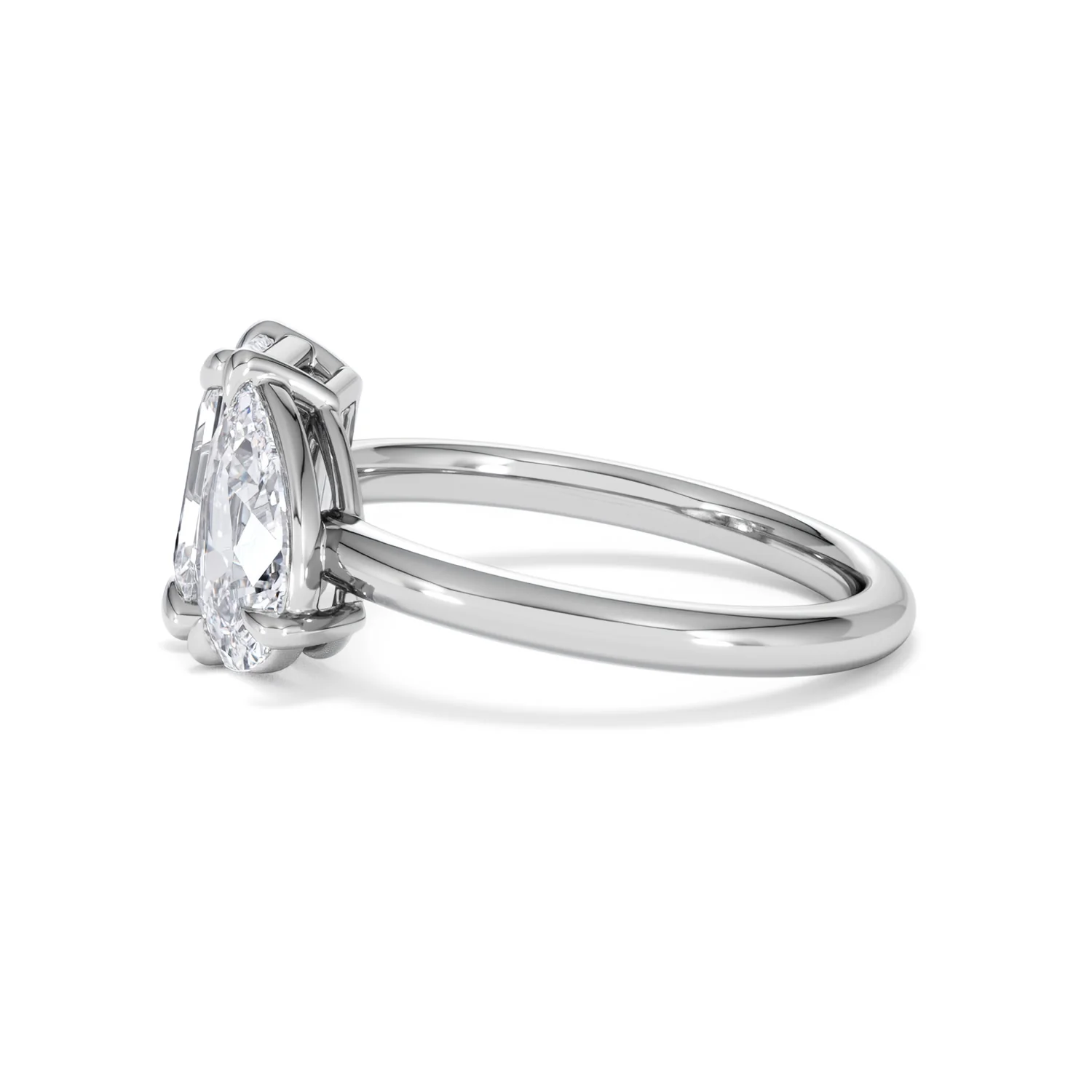 Toi Et Moi 3.00ct Emerald and Pear Cut Lab Diamond Engagement Ring in Platinum - Image 68