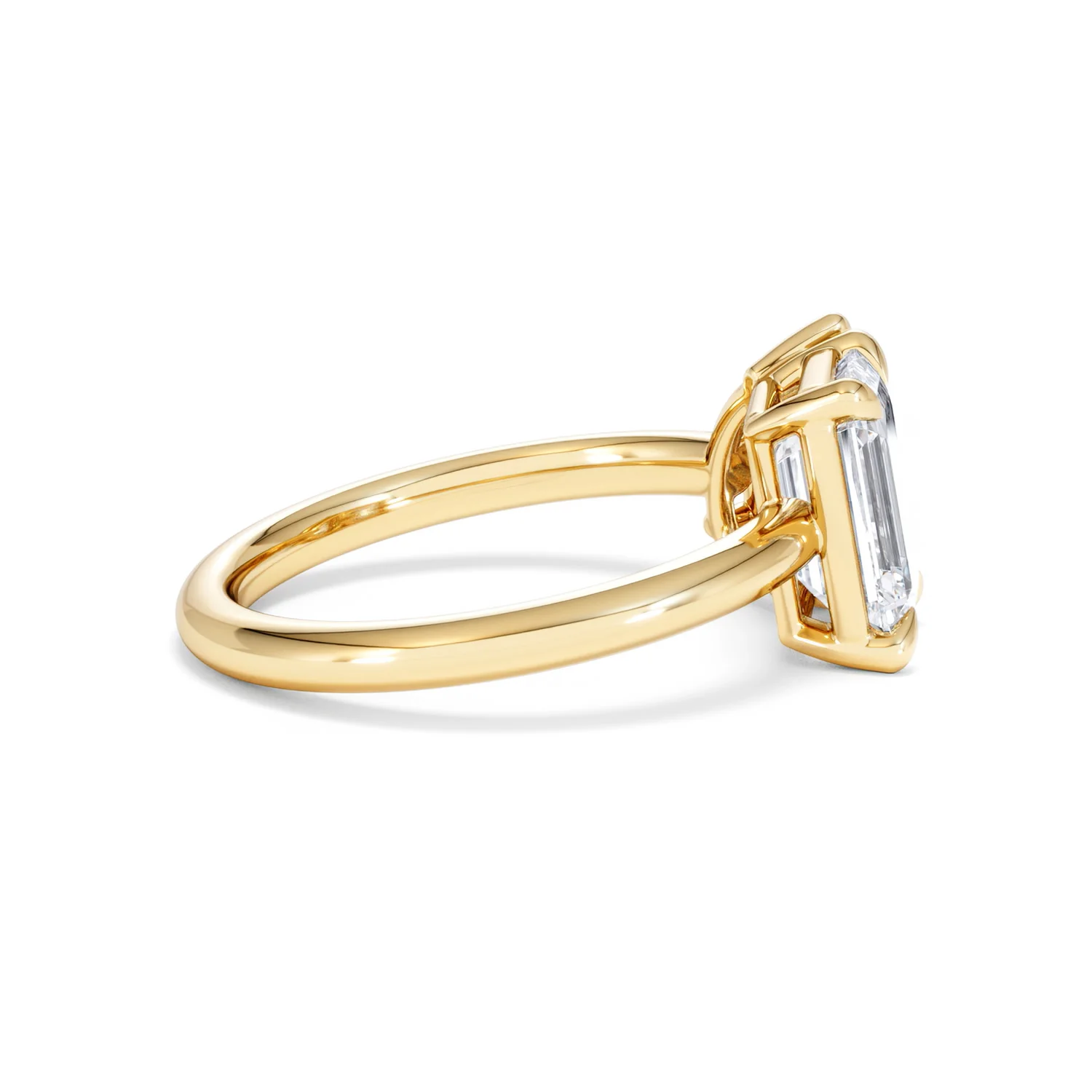 Toi Et Moi 3.00ct Emeraldand Pear Cut Lab Diamond Engagement Ring in 18K Yellow Gold - Image 31