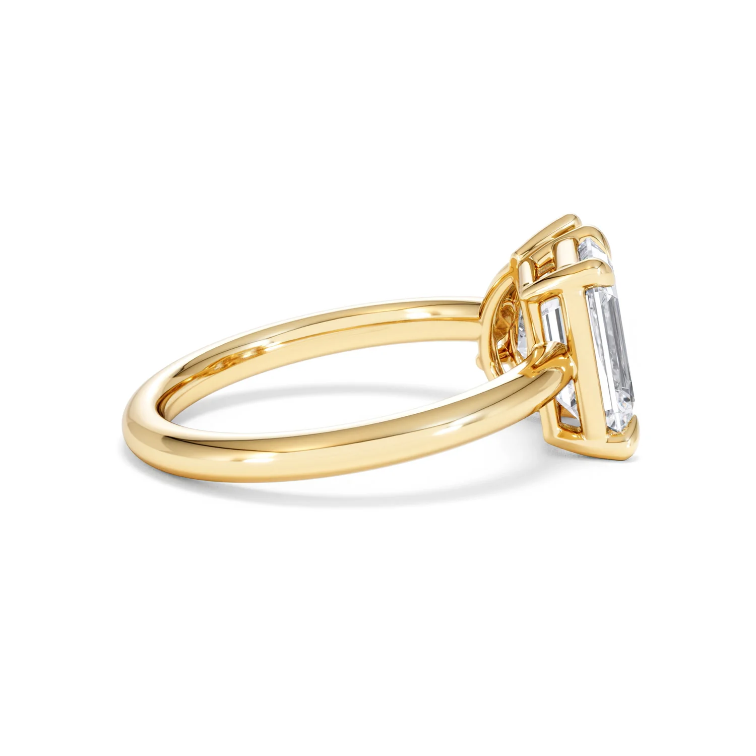 Toi Et Moi 3.00ct Emeraldand Pear Cut Lab Diamond Engagement Ring in 18K Yellow Gold - Image 32