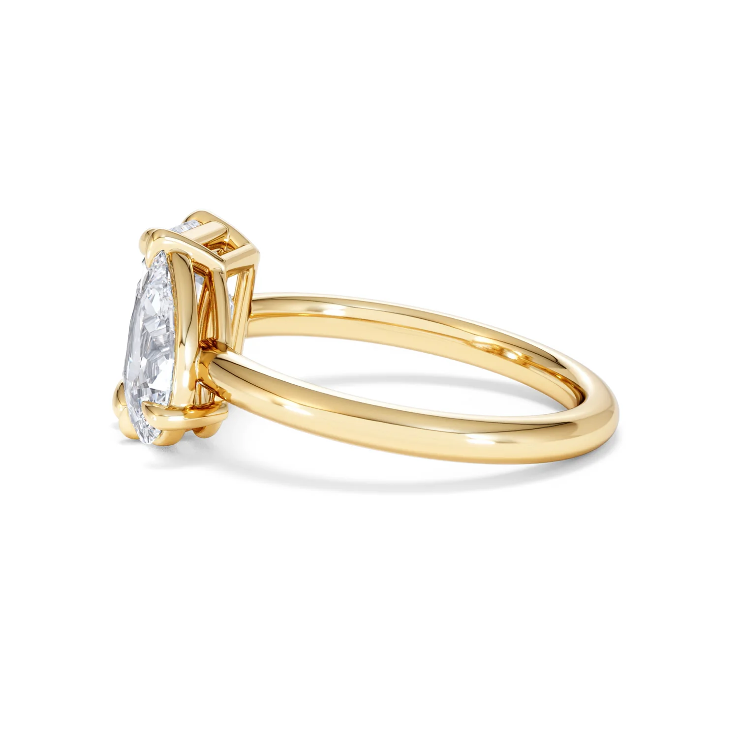Toi Et Moi 3.00ct Emeraldand Pear Cut Lab Diamond Engagement Ring in 18K Yellow Gold - Image 68
