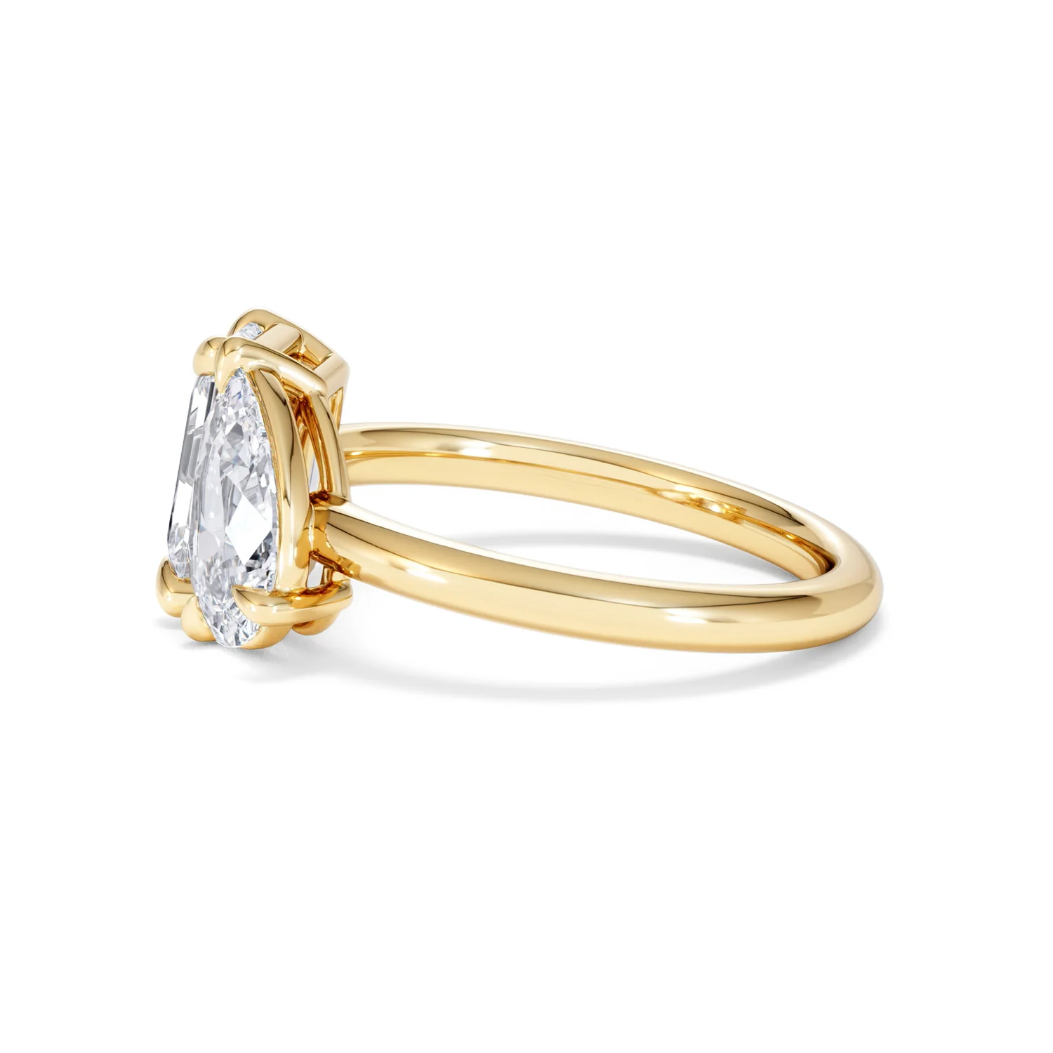 Toi Et Moi 3.00ct Emeraldand Pear Cut Lab Diamond Engagement Ring in 18K Yellow Gold - Image 70
