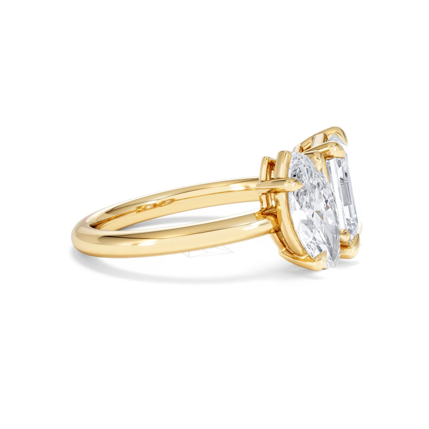 Toi Et Moi 3.00ct Marquise and Emerald Cut Lab Diamond Engagement Ring in 18K Yellow Gold - Image 24