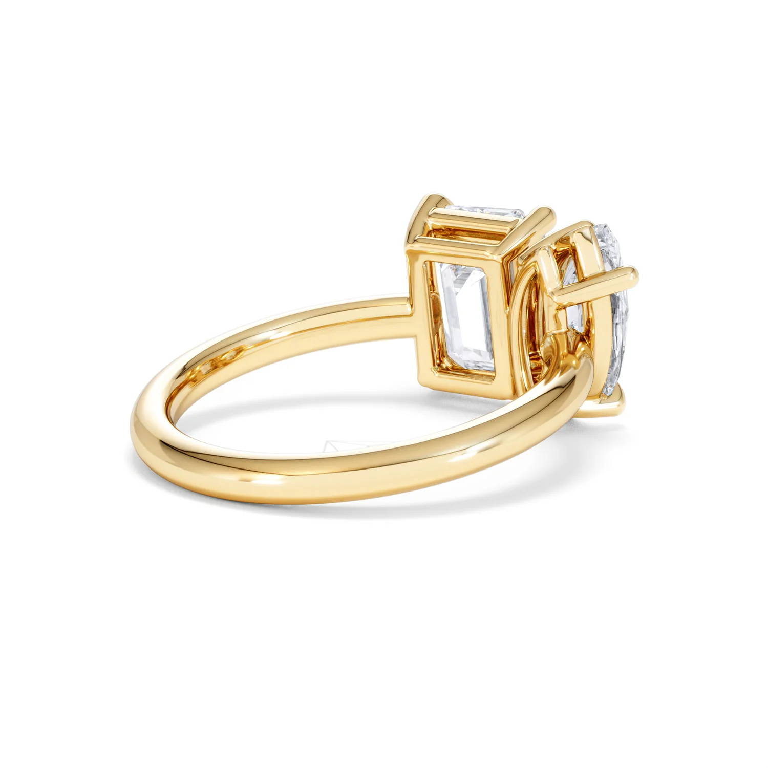 Toi Et Moi 3.00ct Marquise and Emerald Cut Lab Diamond Engagement Ring in 18K Yellow Gold - Image 38