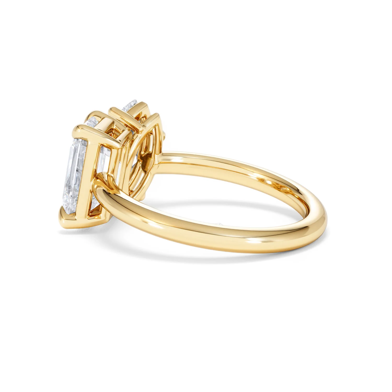 Toi Et Moi 3.00ct Marquise and Emerald Cut Lab Diamond Engagement Ring in 18K Yellow Gold - Image 63