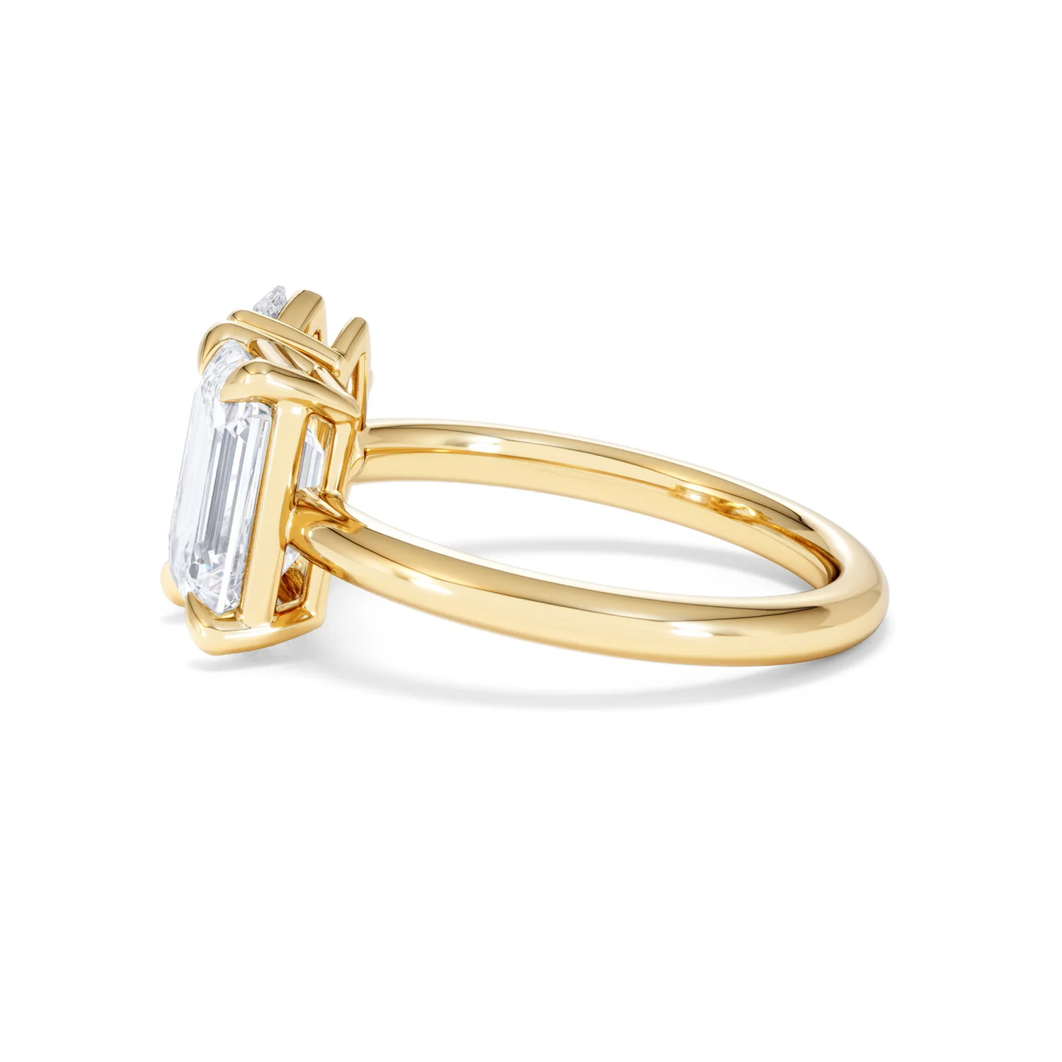 Toi Et Moi 3.00ct Marquise and Emerald Cut Lab Diamond Engagement Ring in 18K Yellow Gold - Image 68