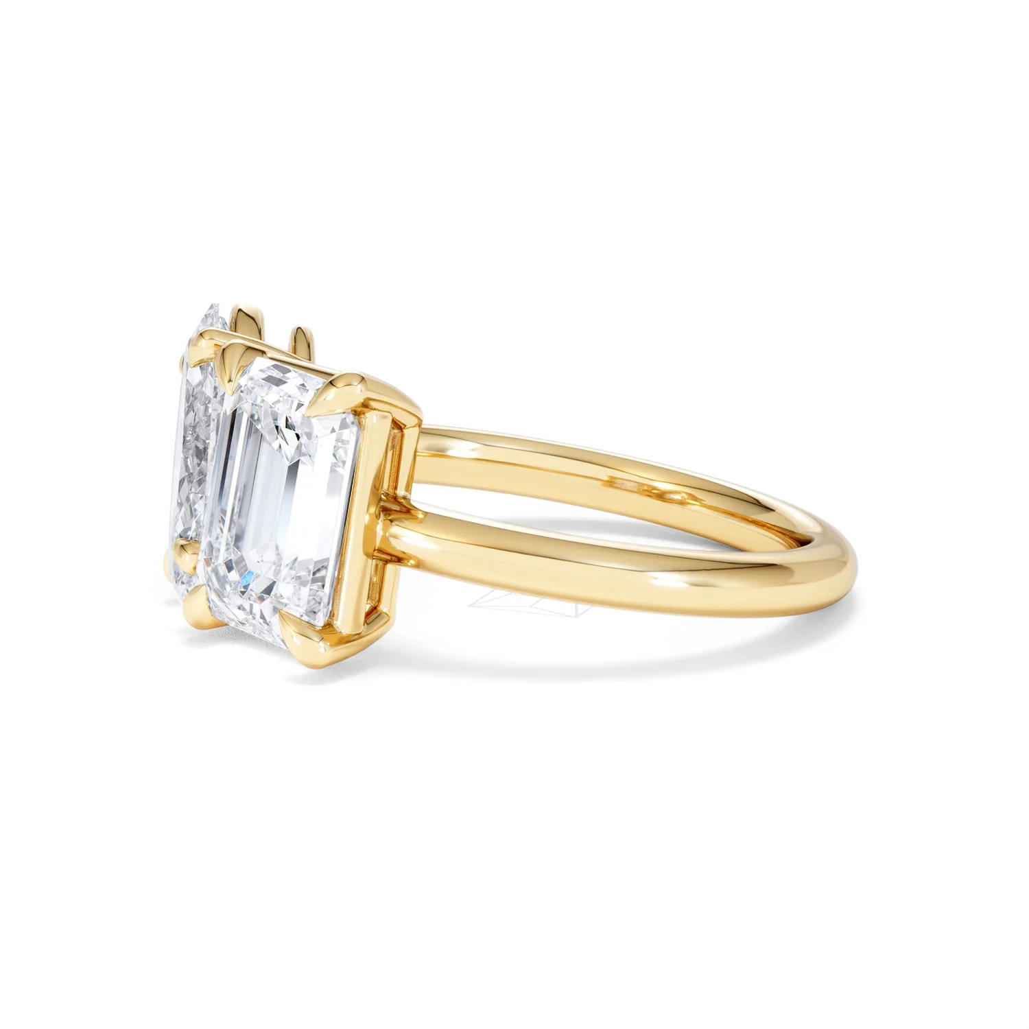 Toi Et Moi 3.00ct Marquise and Emerald Cut Lab Diamond Engagement Ring in 18K Yellow Gold - Image 74