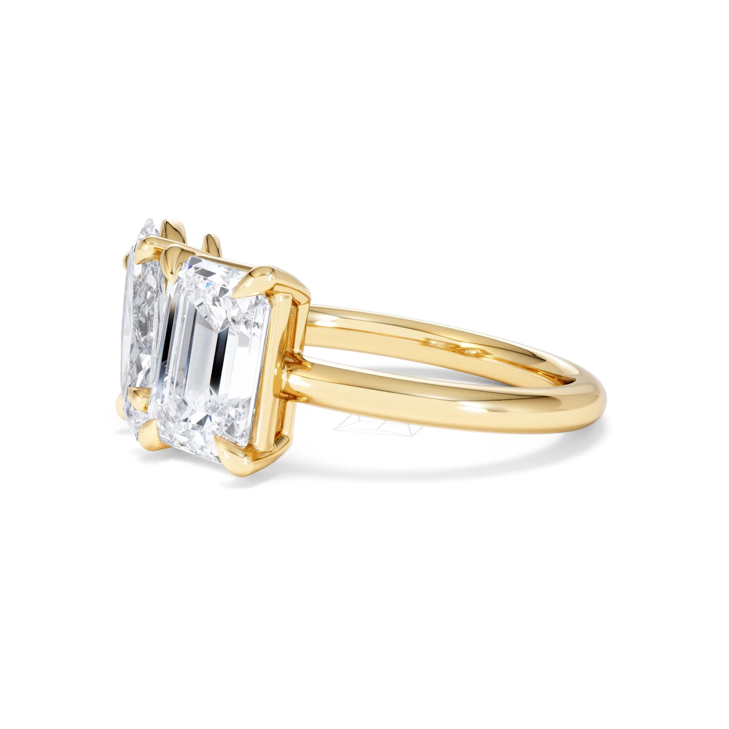 Toi Et Moi 3.00ct Marquise and Emerald Cut Lab Diamond Engagement Ring in 18K Yellow Gold - Image 75
