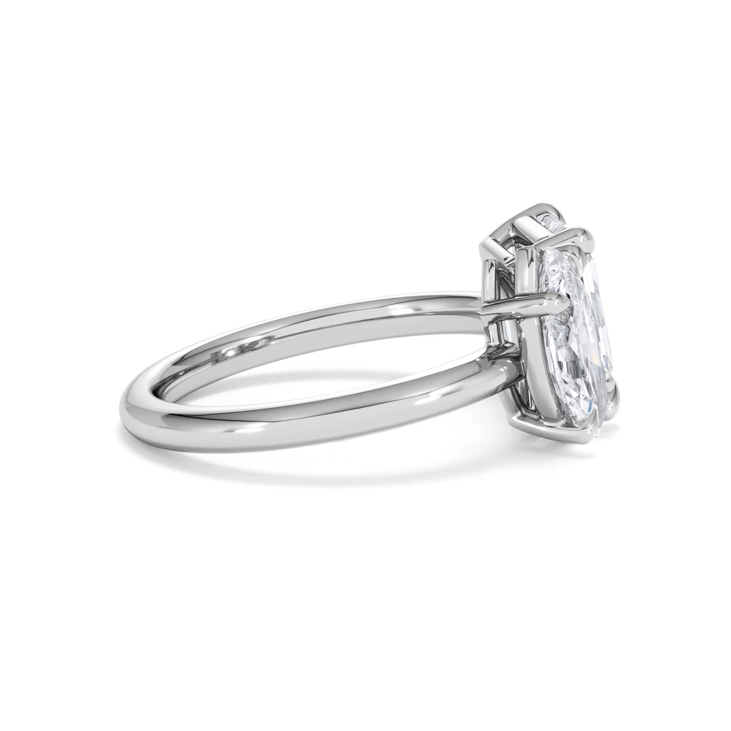 Toi Et Moi 3.00ct Marquise and Emerald Cut Lab Diamond Engagement Ring in Platinum - Image 26