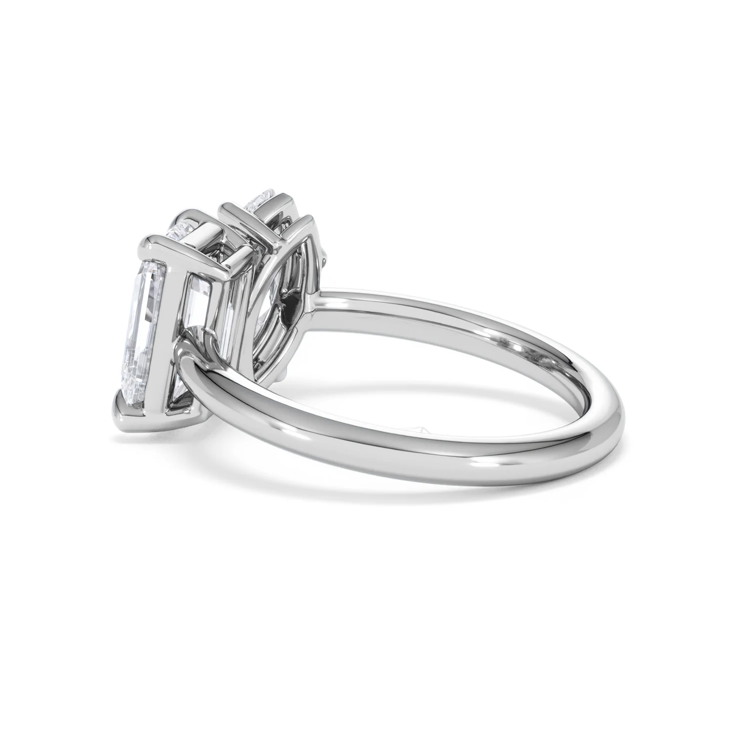Toi Et Moi 3.00ct Marquise and Emerald Cut Lab Diamond Engagement Ring in Platinum - Image 60