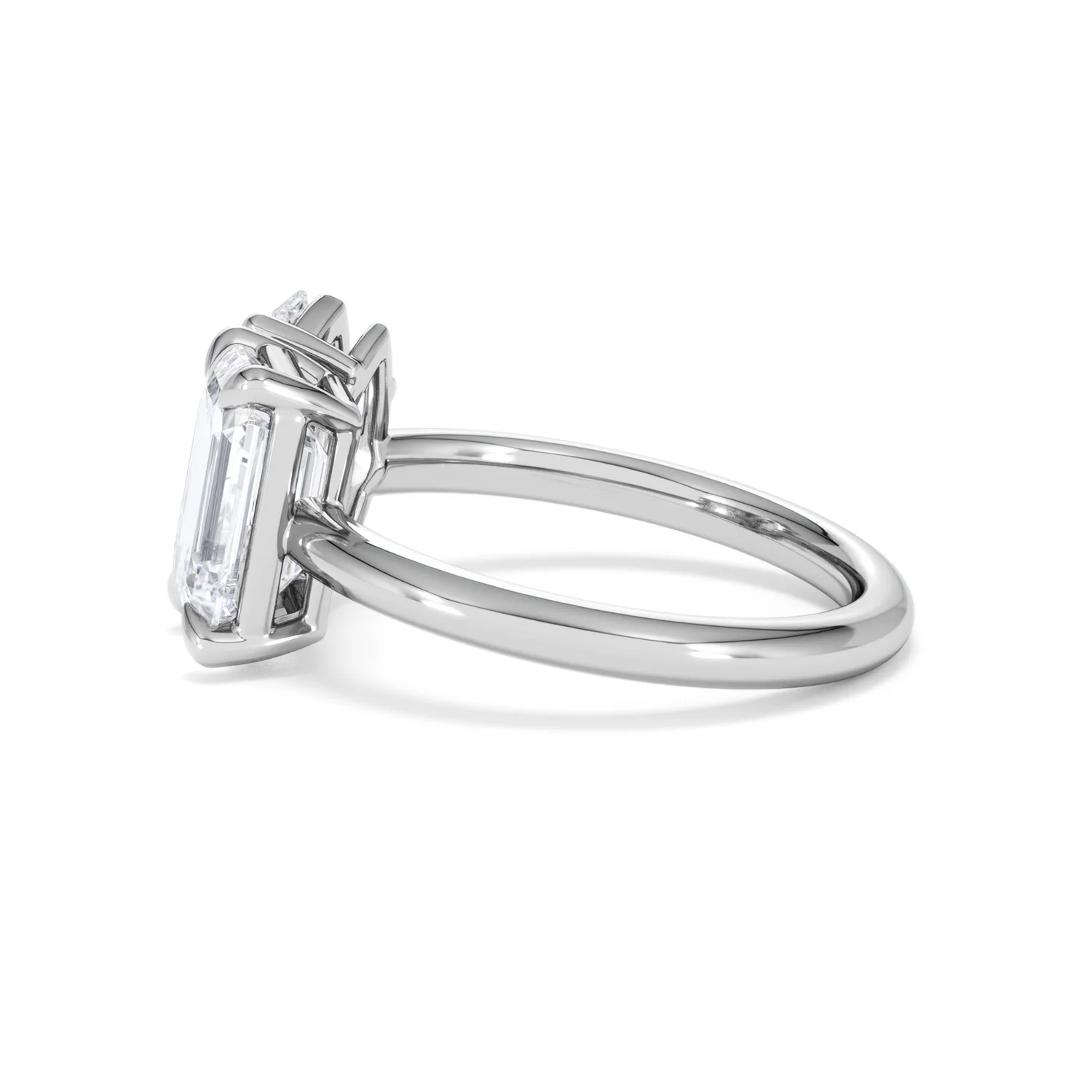 Toi Et Moi 3.00ct Marquise and Emerald Cut Lab Diamond Engagement Ring in Platinum - Image 65
